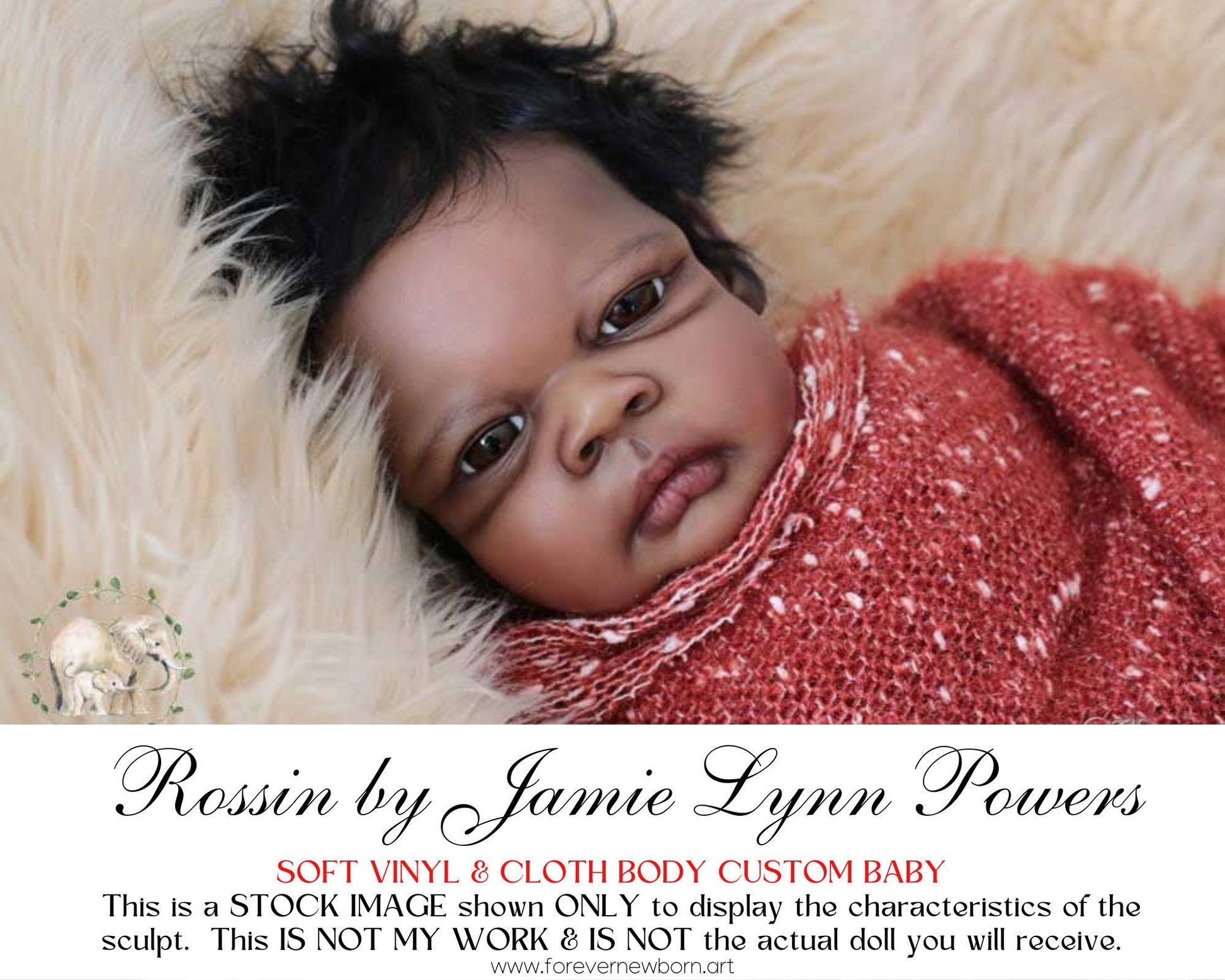 Reborn Baby **Hyper-Realistic** Reborn Doll Rossin by Jamie Lynn Powers (18"+Full Limbs)