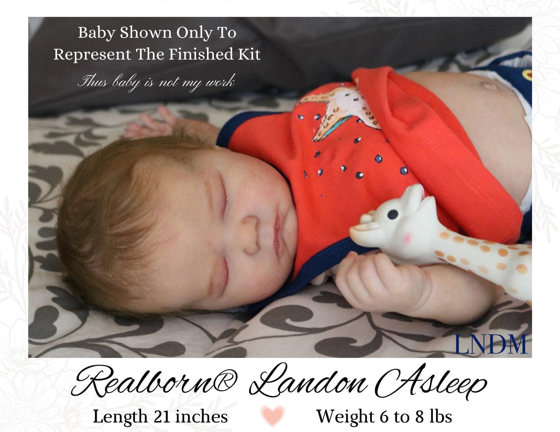 Attention Reborn Baby Collectors ~ Custom Ultra-Realistic Realborn® Landon Asleep (21"+Full Limbs)