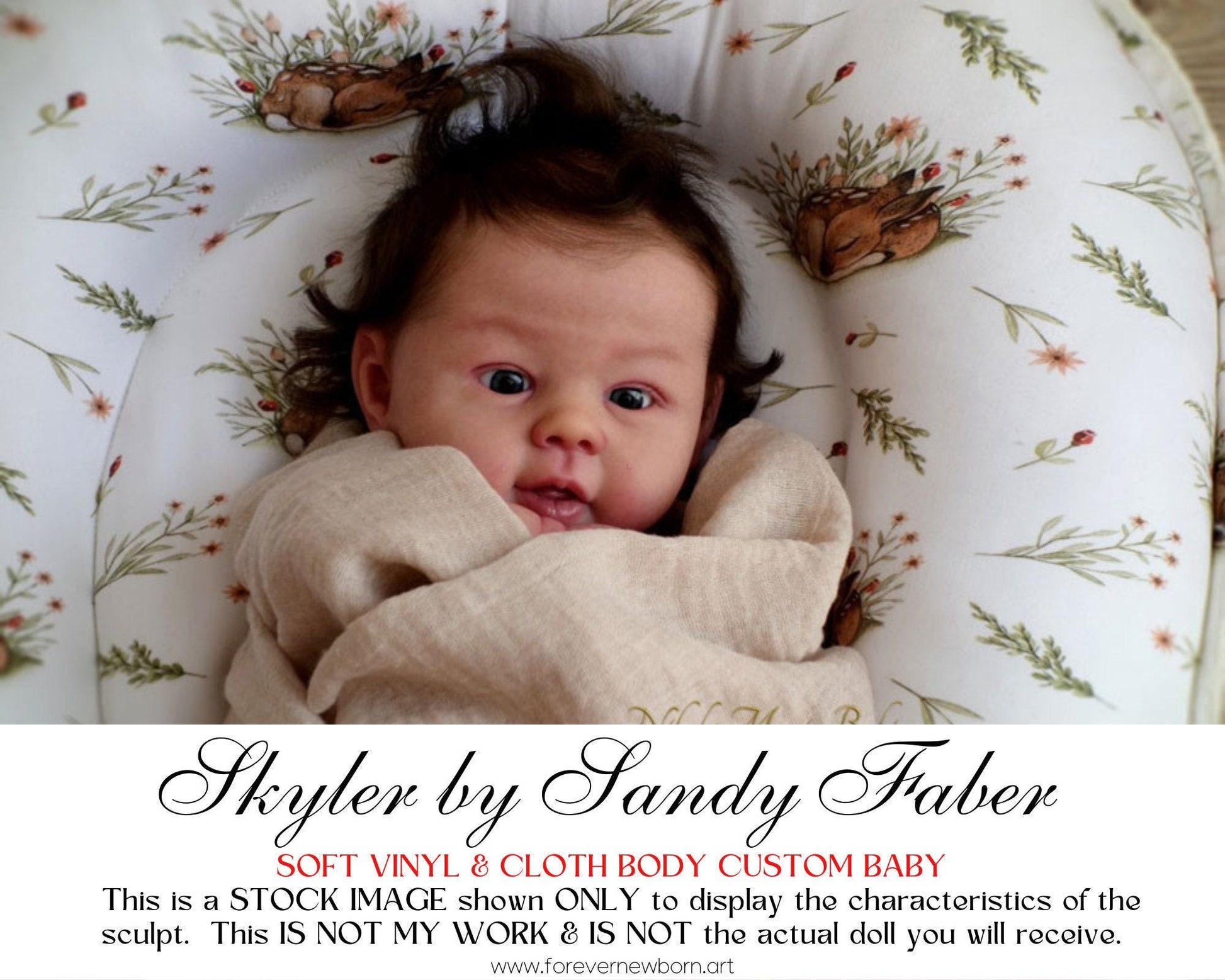 Reborn Baby **Hyper-Realistic** Reborn Doll Skyler by Sandy Faber (20"+Full Limbs)