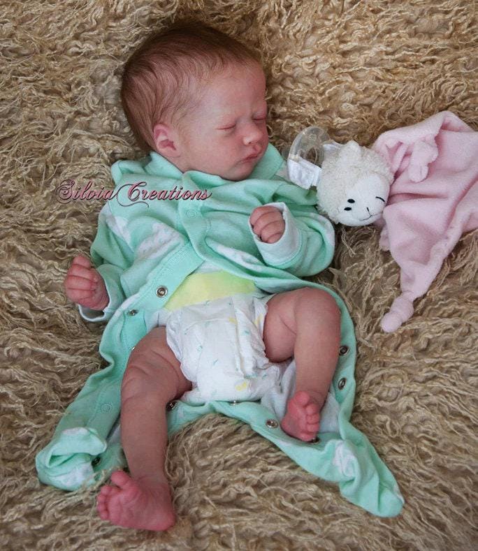 Free Baby Offer ~ Reborn Doll Sale ~ Custom Baby Realborn Ashley Asleep (19"+ Full Limbs)