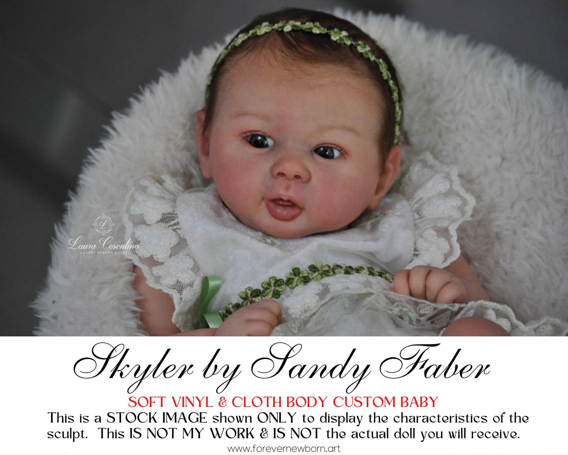 Reborn Baby **Hyper-Realistic** Reborn Doll Skyler by Sandy Faber (20"+Full Limbs)