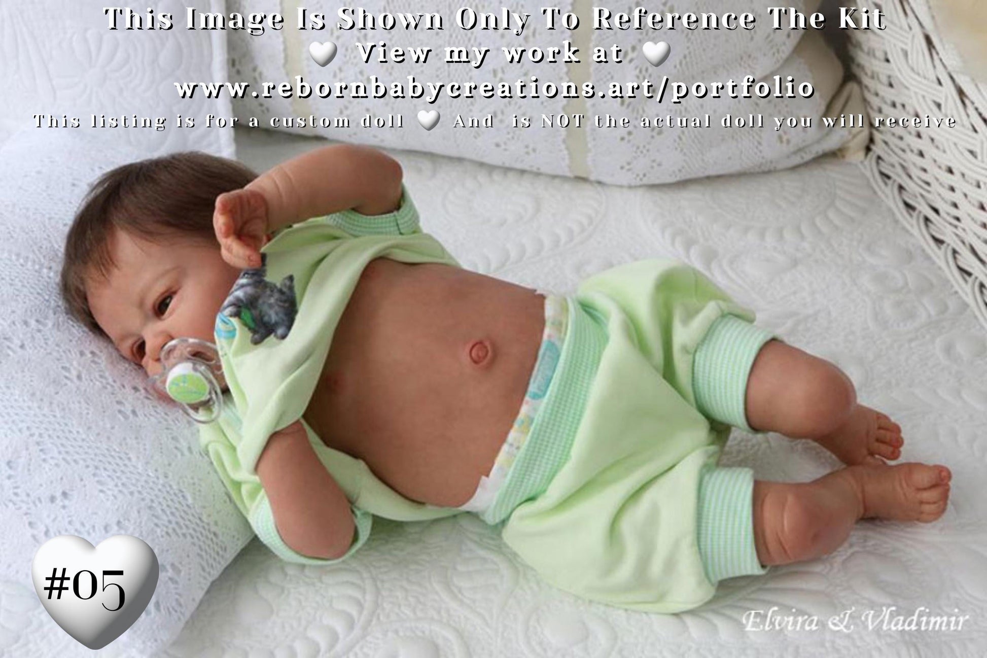 Reborn Baby **Hyper-Realistic** Reborn Doll Seraphina by Elisa Marx (19" + 3/4 Arms Full Legs)