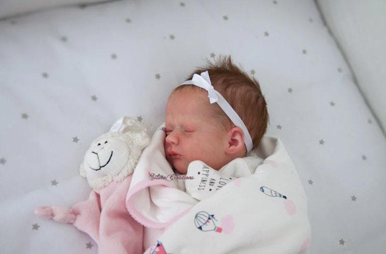 Free Baby Offer ~ Reborn Doll Sale ~ Custom Baby Realborn Ashley Asleep (19"+ Full Limbs)