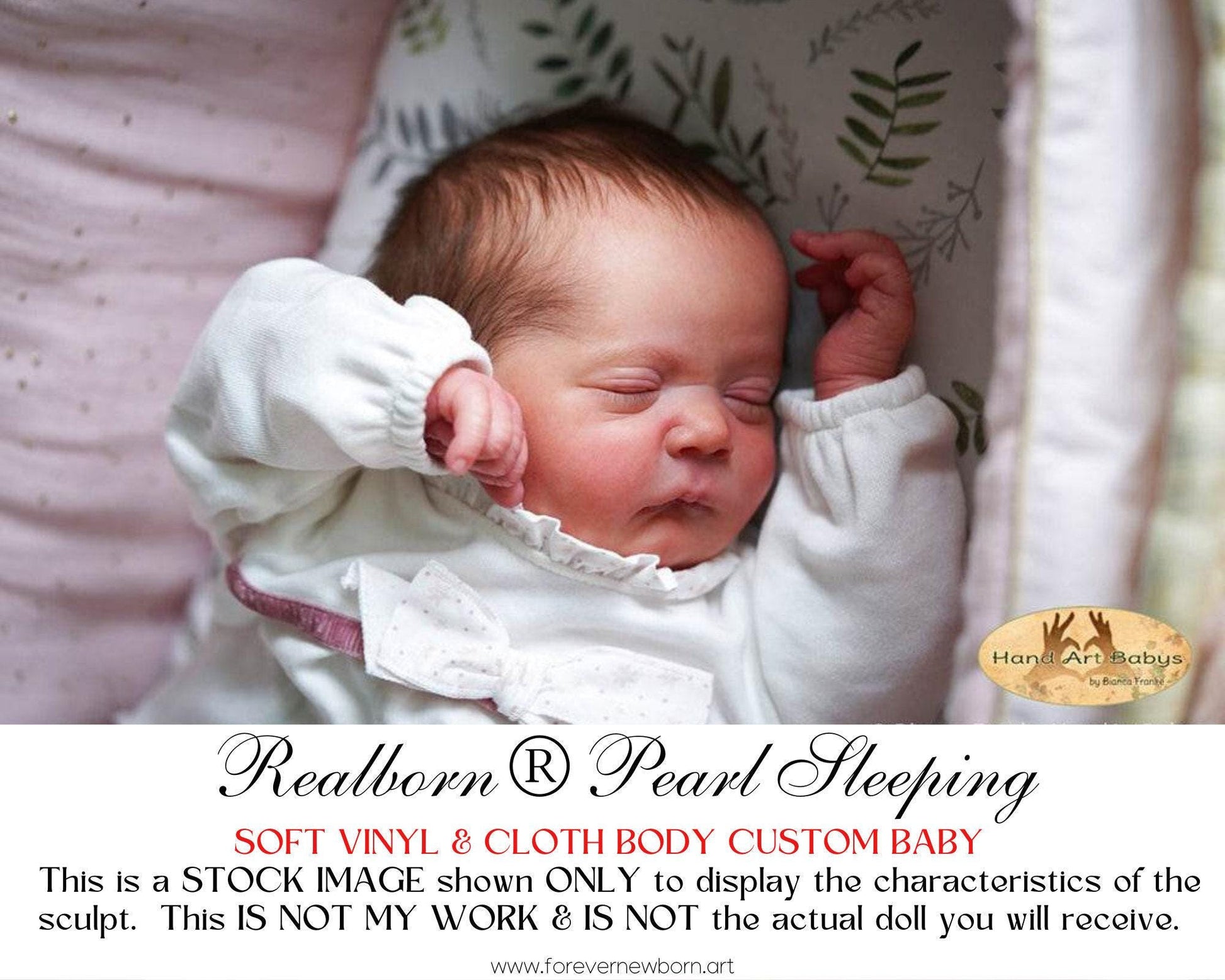 Reborn Baby **Hyper-Realistic** Reborn Doll Realborn® Pearl Asleep (18"+Full Limbs)