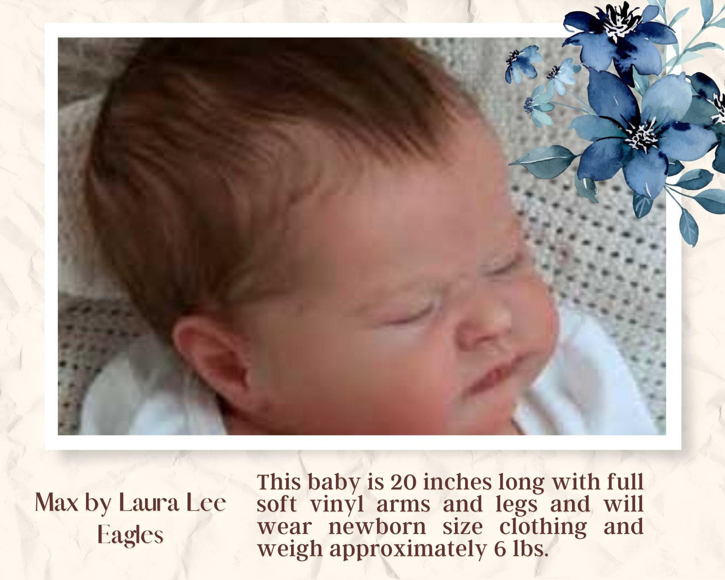 Lifelike Reborn Doll Max by Laura Lee Eagles (20"+Full Limbs)