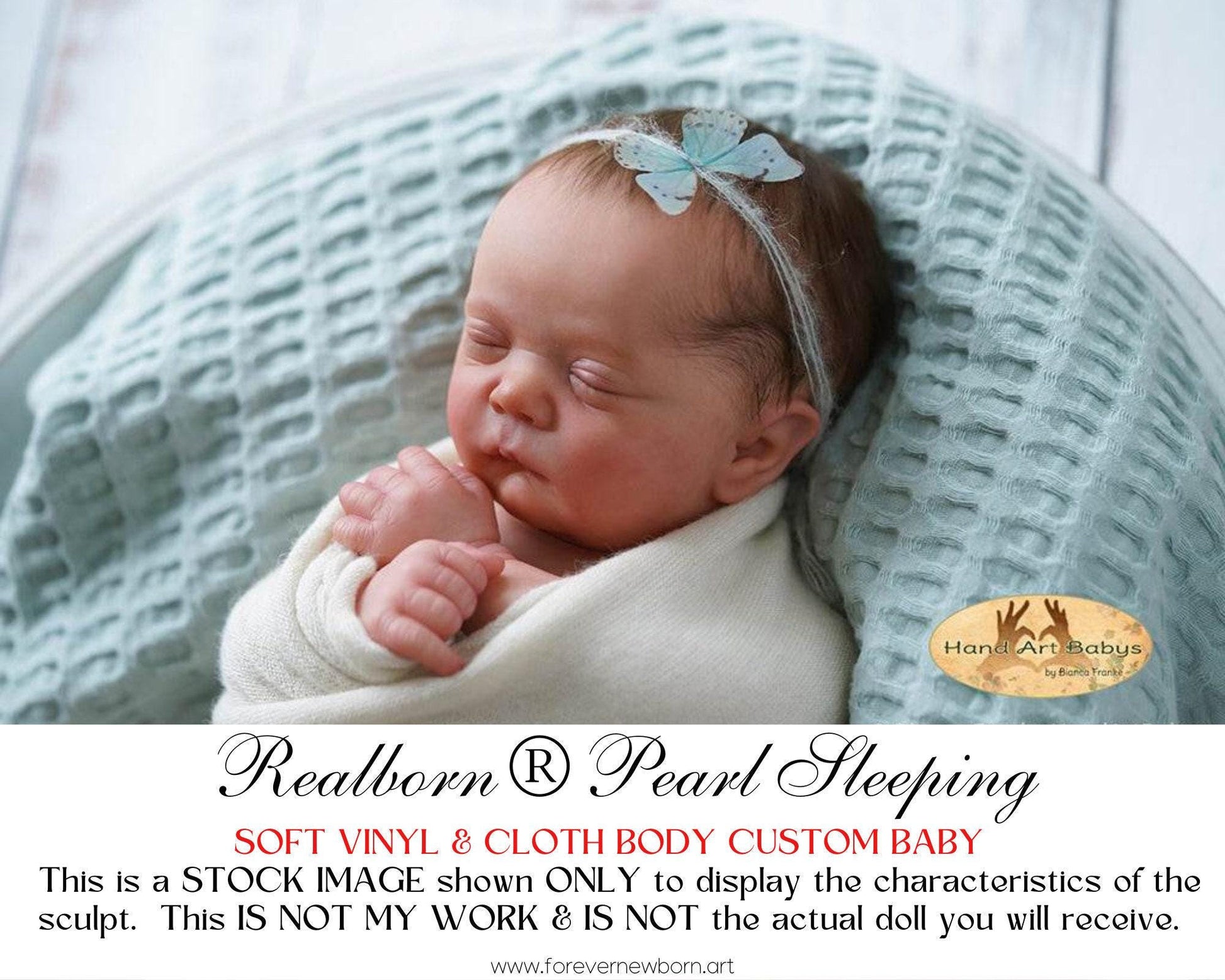 Reborn Baby **Hyper-Realistic** Reborn Doll Realborn® Pearl Asleep (18"+Full Limbs)