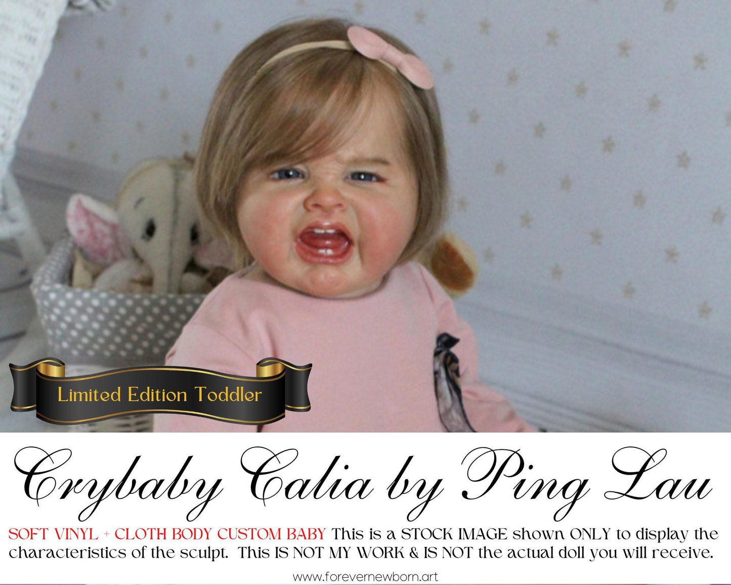 Reborn Baby **Hyper-Realistic** Reborn Doll Crybaby Calia by Ping Lau (28"+Full Limbs)