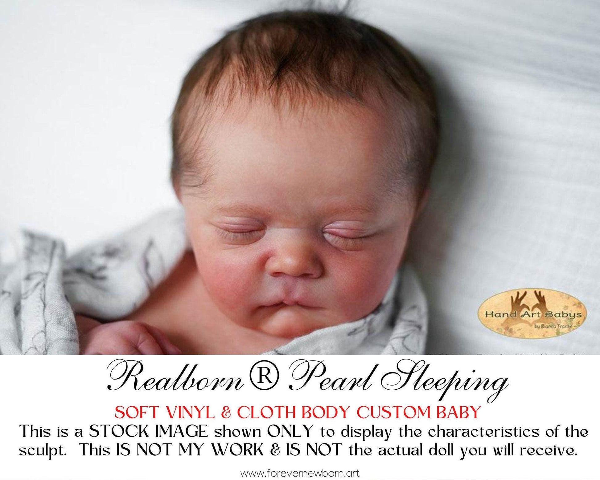 Reborn Baby **Hyper-Realistic** Reborn Doll Realborn® Pearl Asleep (18"+Full Limbs)