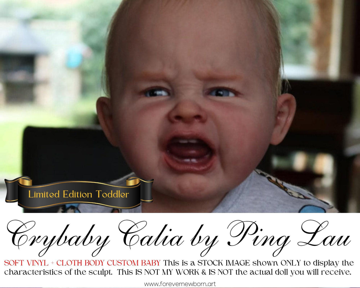 Reborn Baby **Hyper-Realistic** Reborn Doll Crybaby Calia by Ping Lau (28"+Full Limbs)