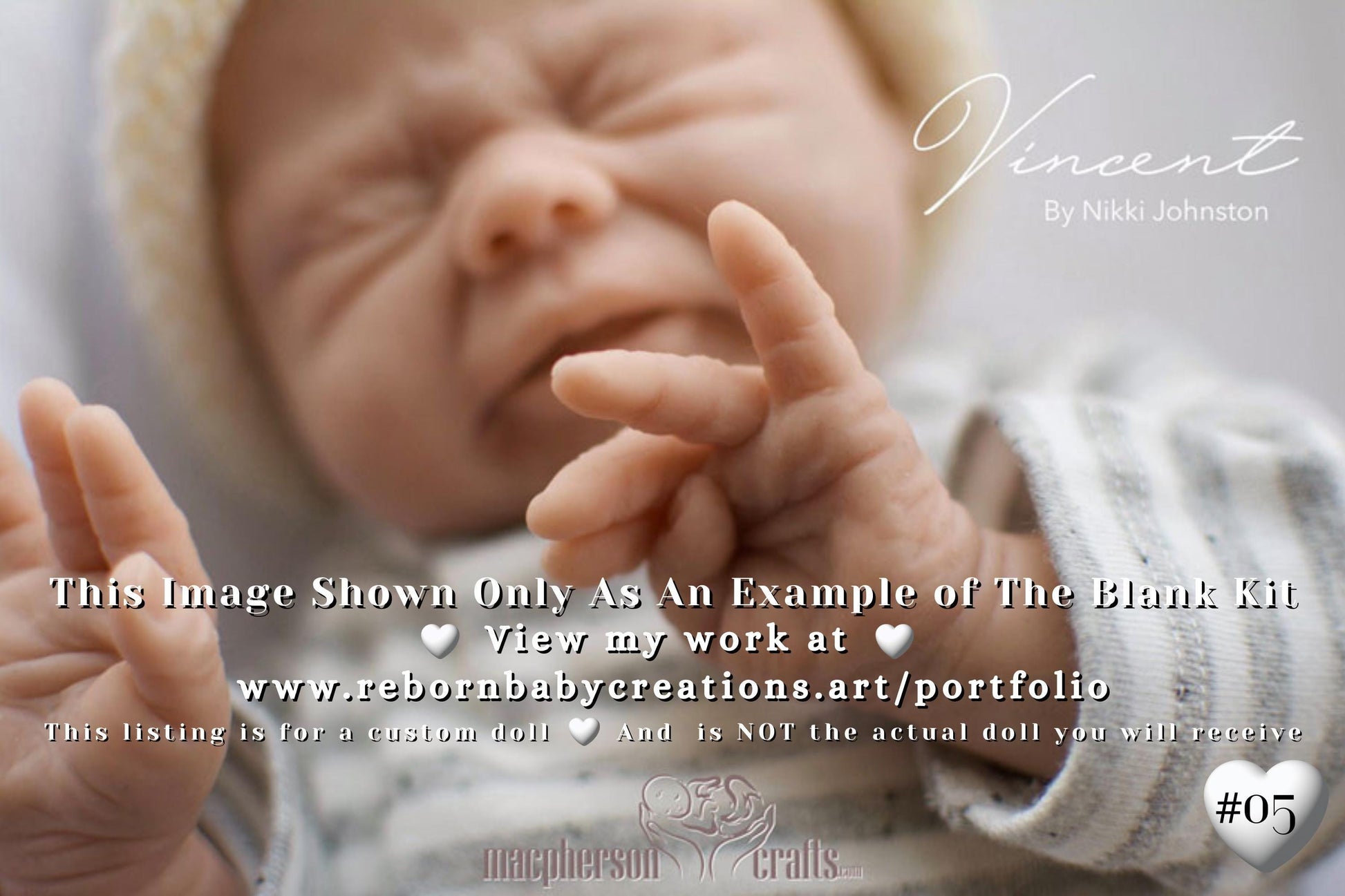 Last One Available ~ Custom Reborn Baby Doll Vincent by Nikki Johnston LoNg SoLD OuT LiMiTeD EDiTiOn (18"+Full Limbs)