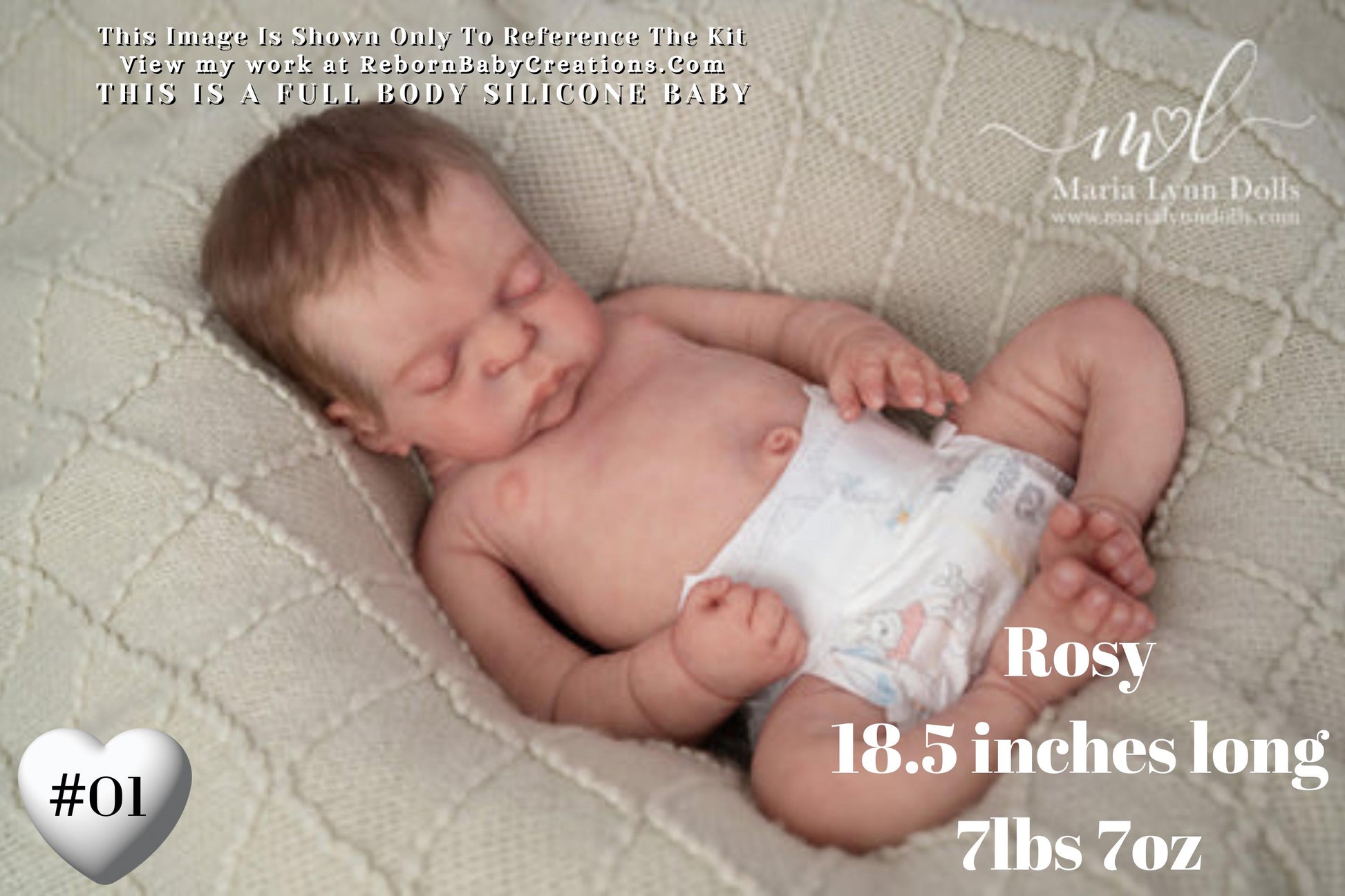 Rosy/Russell by Yulia Shaver (18 inches 7 lbs 7 oz) *includes pictures of my own work in silicone.