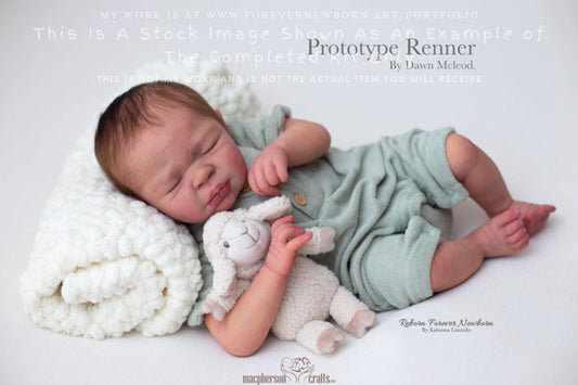 Reborn Baby **Hyper-Realistic** Reborn Doll Renner by Dawn McLeod (21 Inches w/ bent legs + Full Limbs)