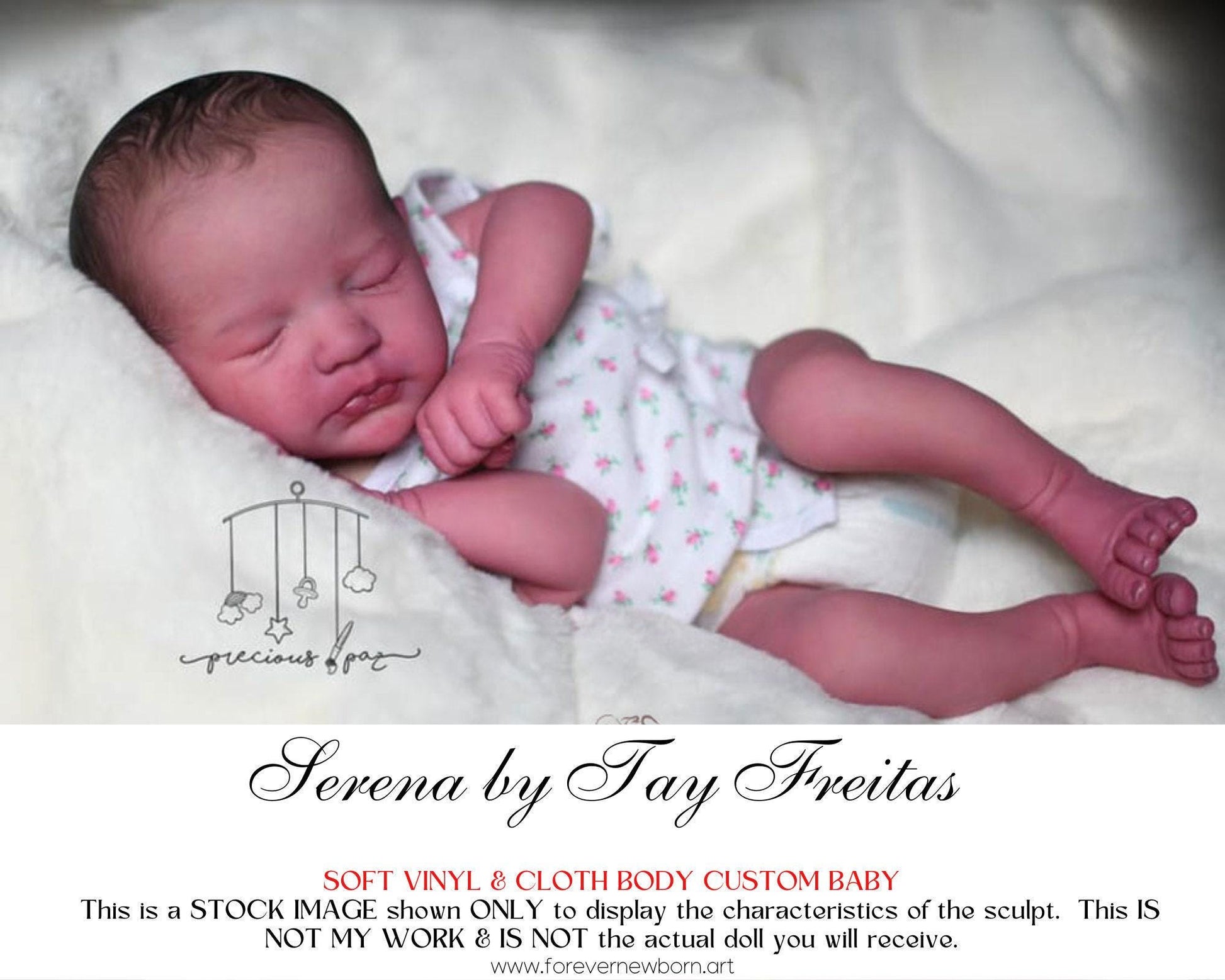 Reborn Baby **Hyper-Realistic** Reborn Doll Serena by Tay Freitas (16"+Full Limbs)
