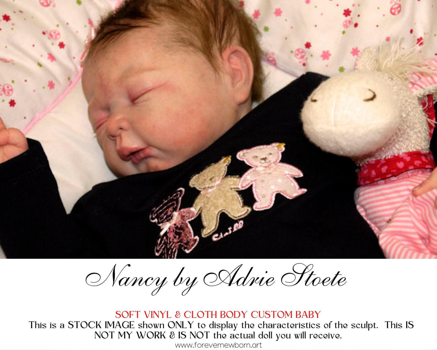 Lifelike Reborn Doll Nancy by Adrie Stoete (22" Half Torso)