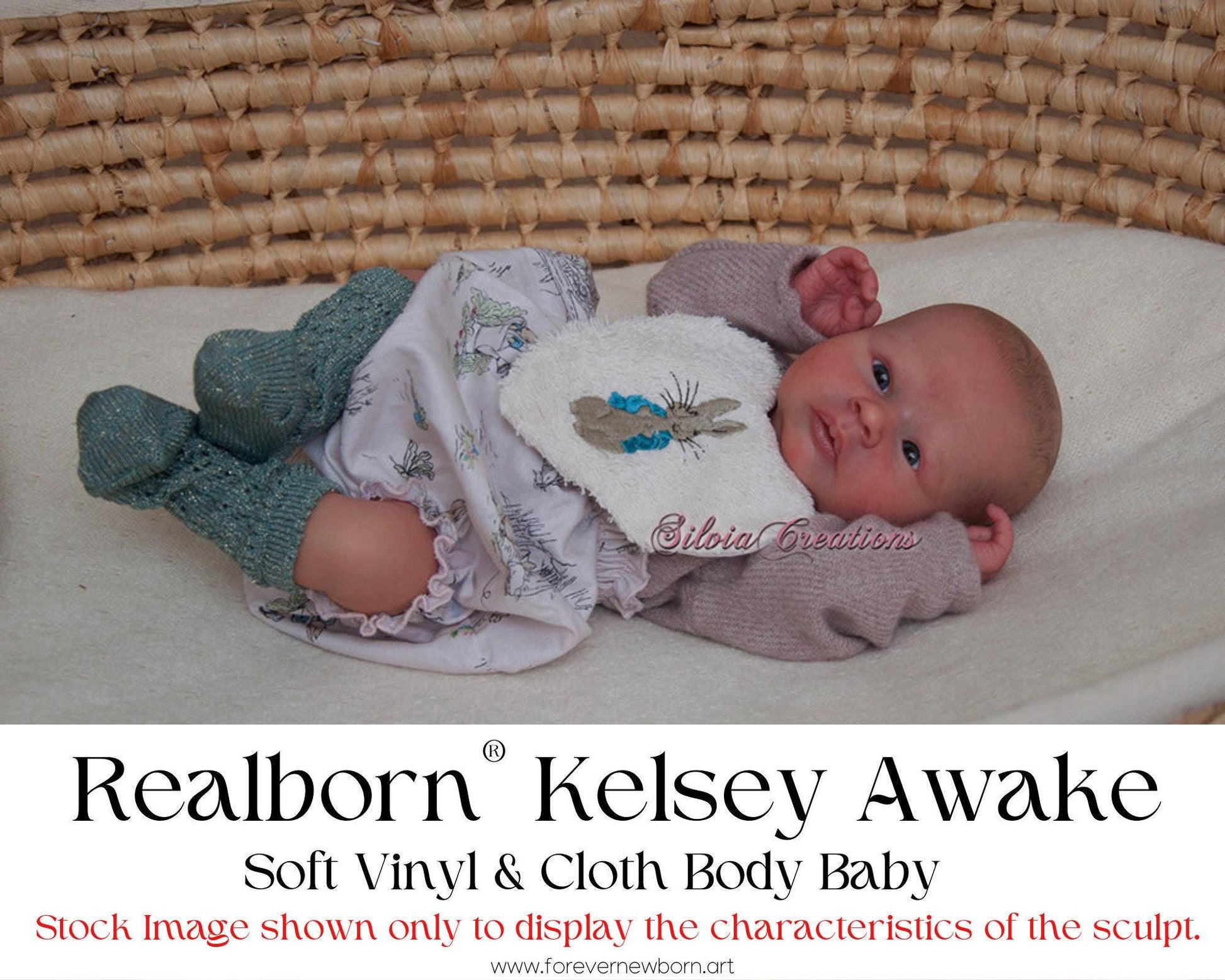 Free Baby Offer ~ Reborn Doll Sale ~ Custom Baby Realborn® Kelsey Awake (19" + Full Limbs)