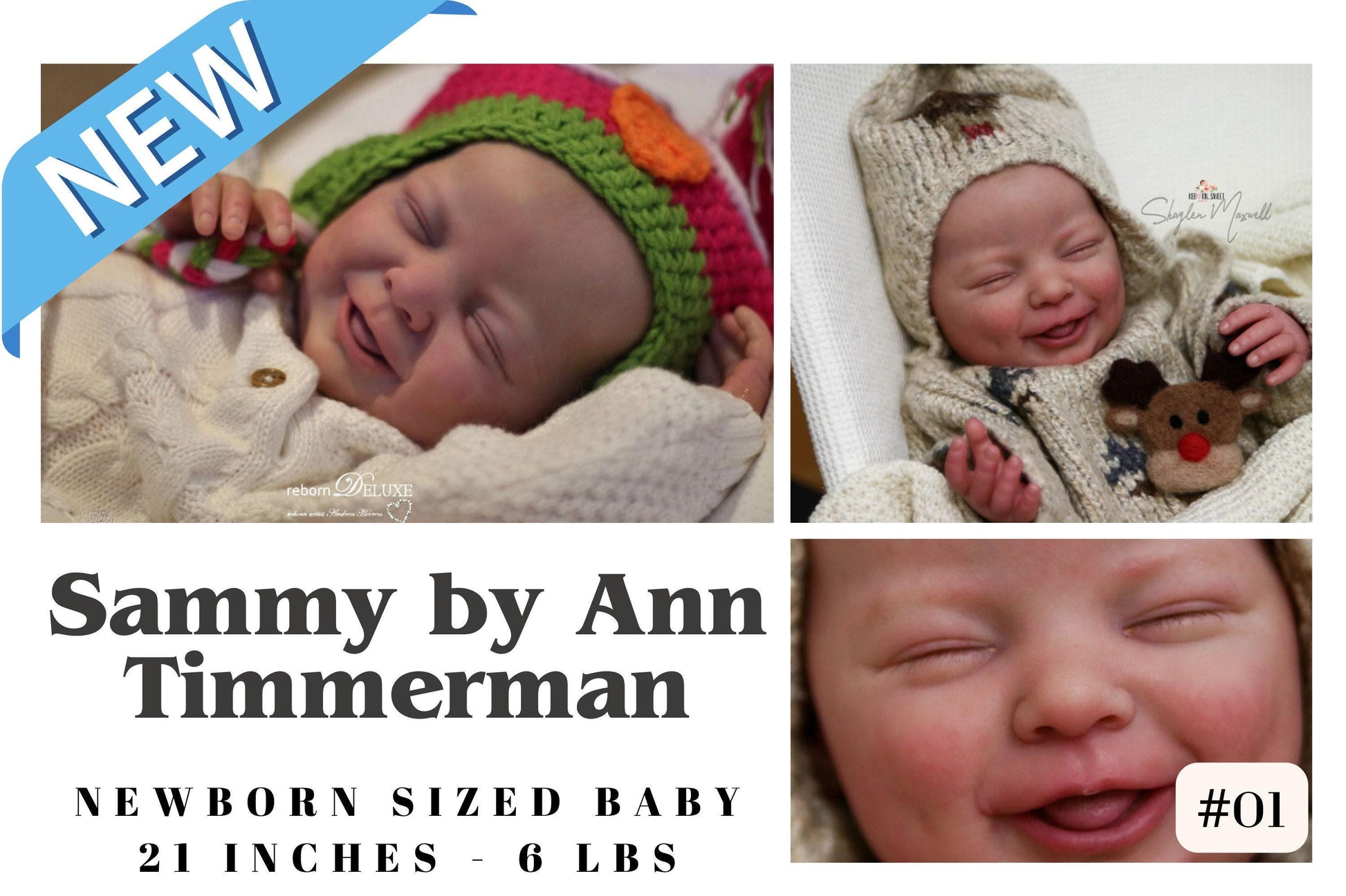 Reborn Baby **Hyper-Realistic** Reborn Doll BRAND NEW! **Sammy by Ann Timmerman (21"+Full Limbs)