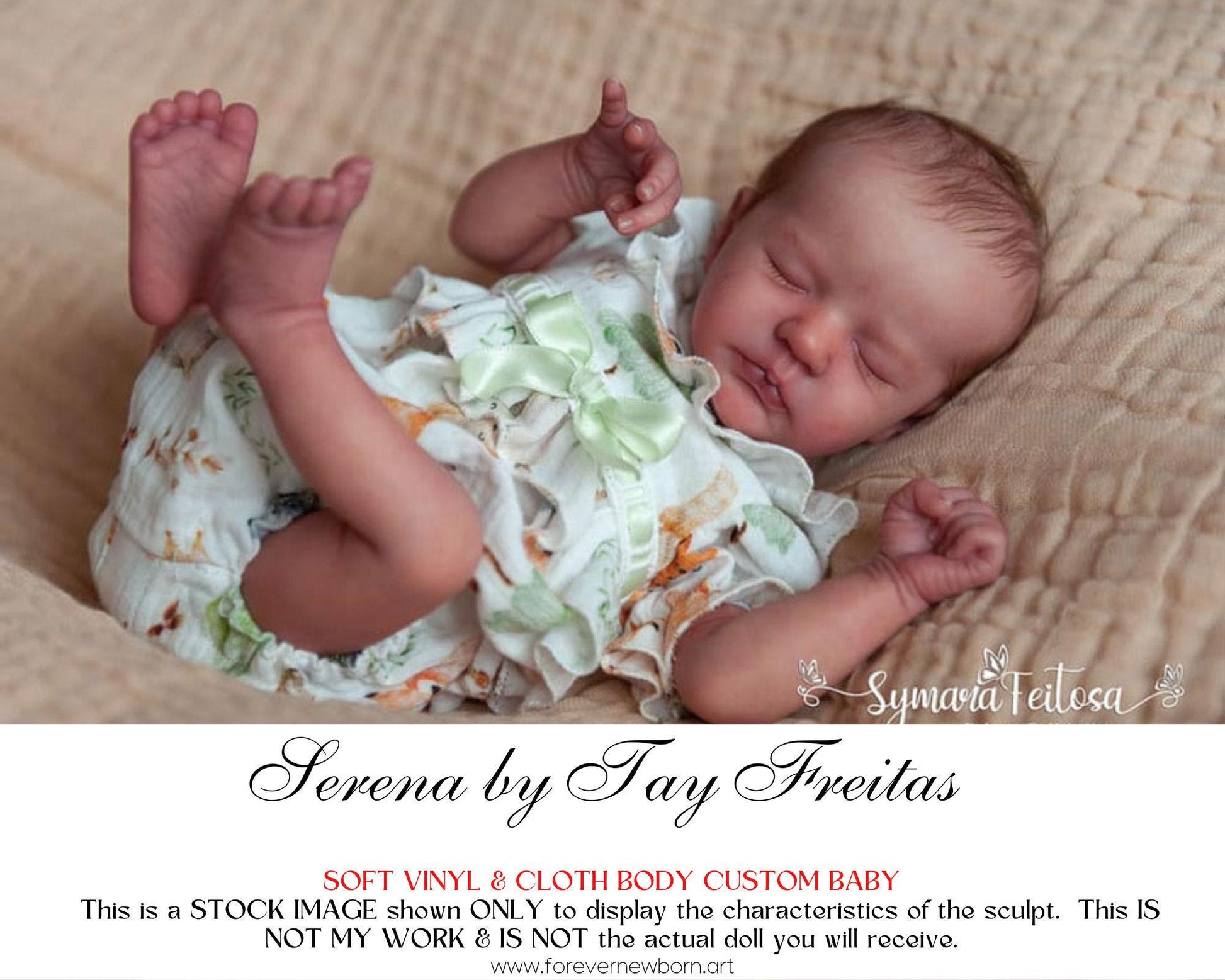 Reborn Baby **Hyper-Realistic** Reborn Doll Serena by Tay Freitas (16"+Full Limbs)