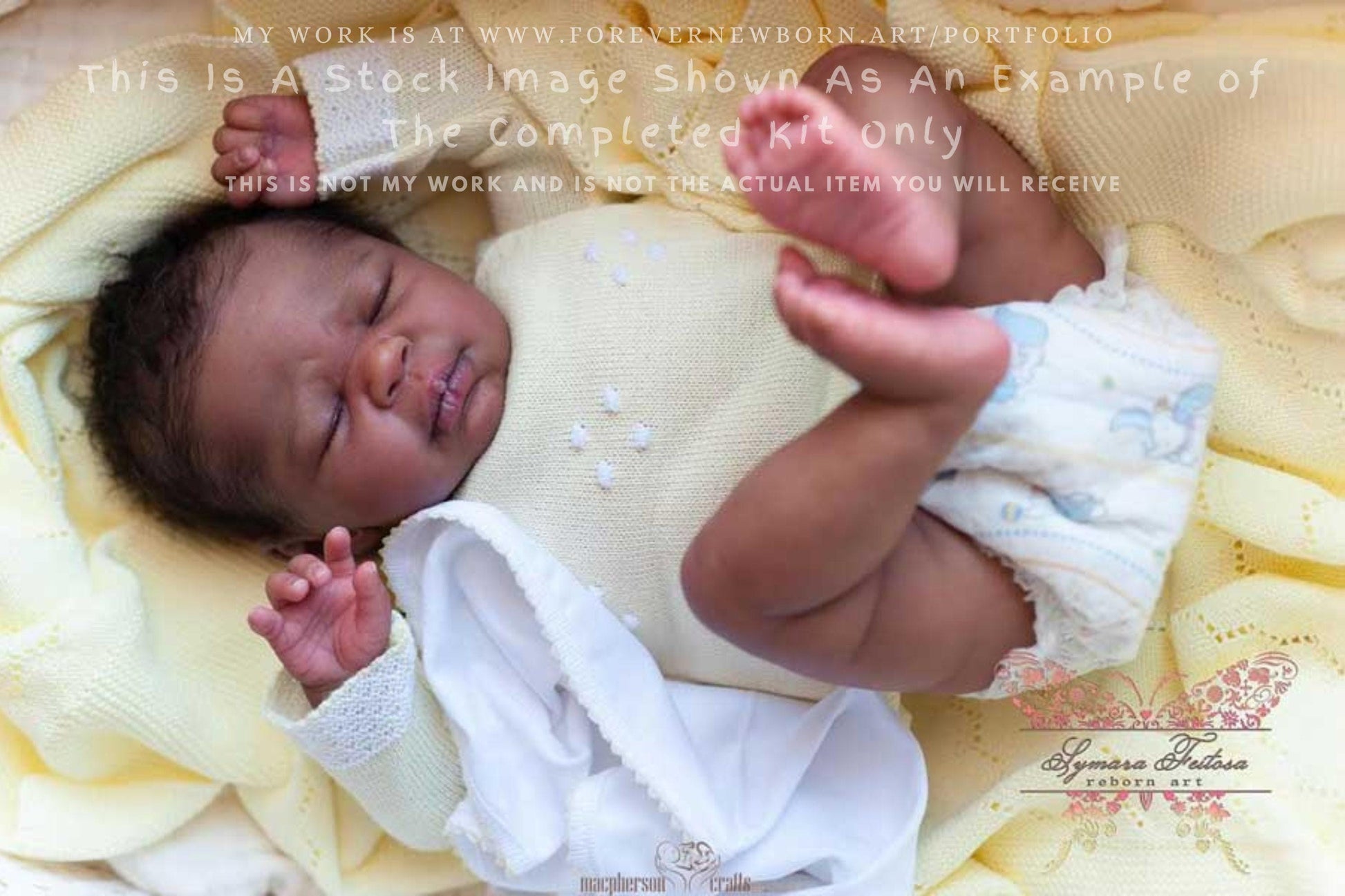 Reborn Baby **Hyper-Realistic** Reborn Doll Renner by Dawn McLeod (21 Inches w/ bent legs + Full Limbs)