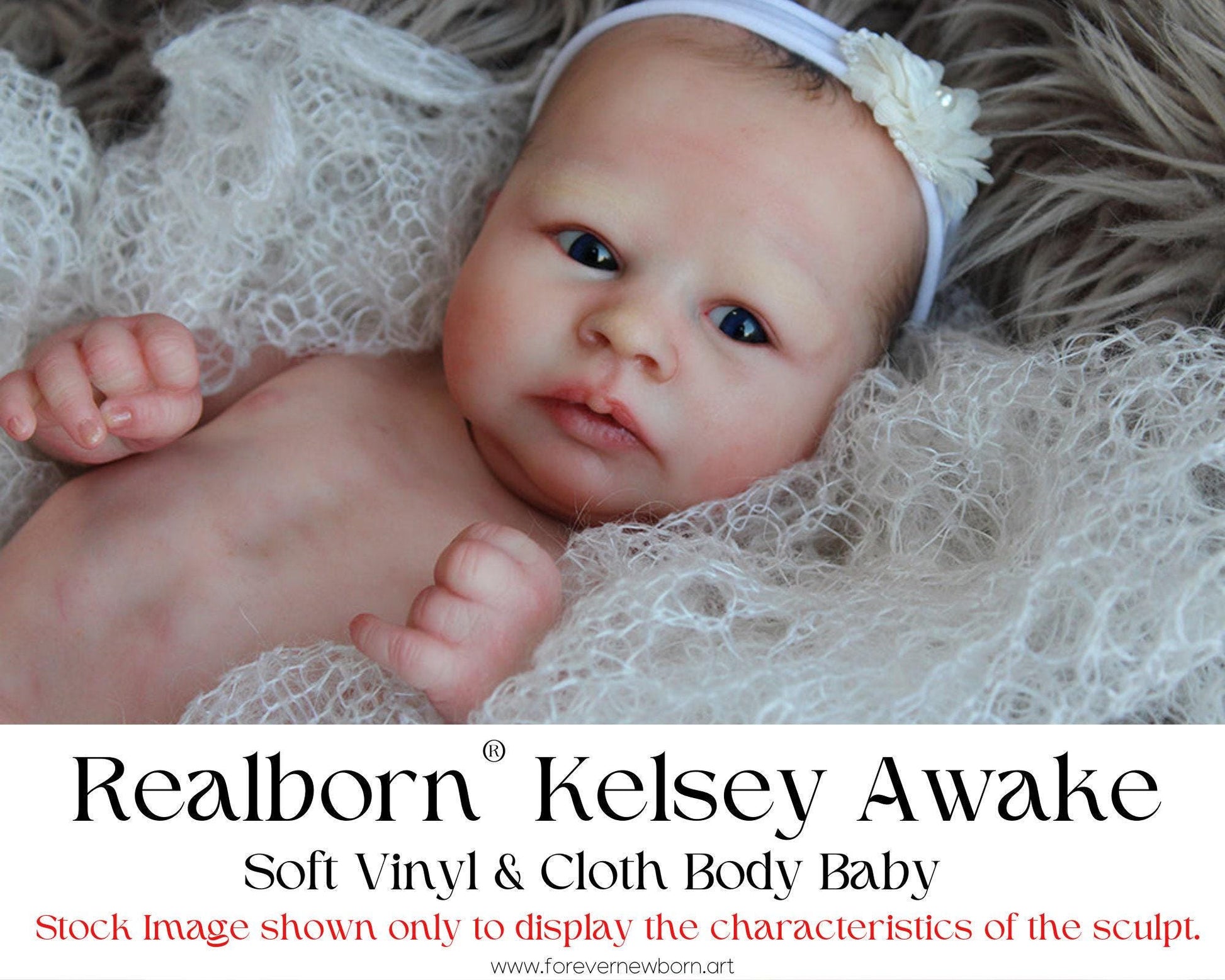 Free Baby Offer ~ Reborn Doll Sale ~ Custom Baby Realborn® Kelsey Awake (19" + Full Limbs)