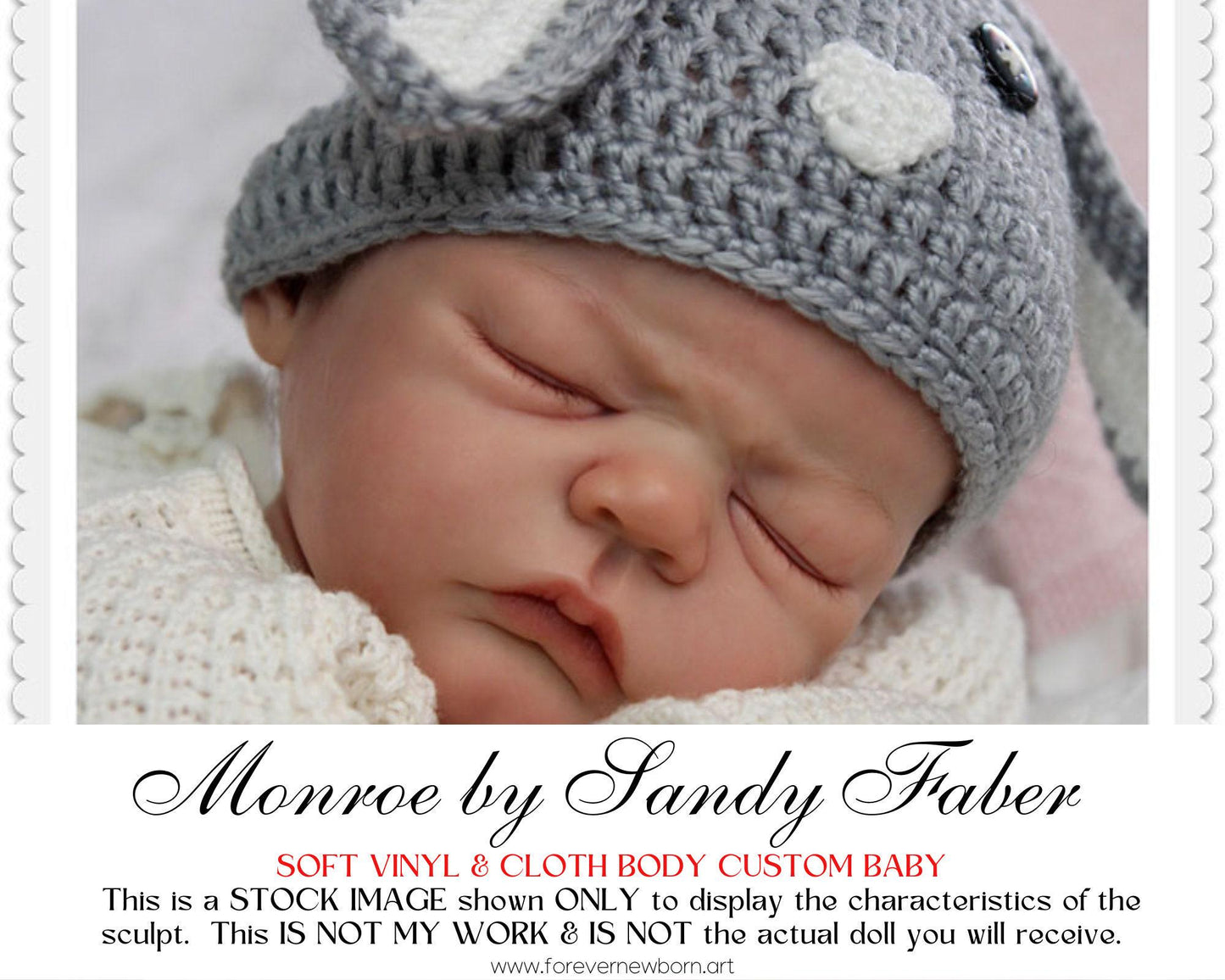 Lifelike Reborn Doll Monroe by Sandy Faber (20"+3/4 Limbs)