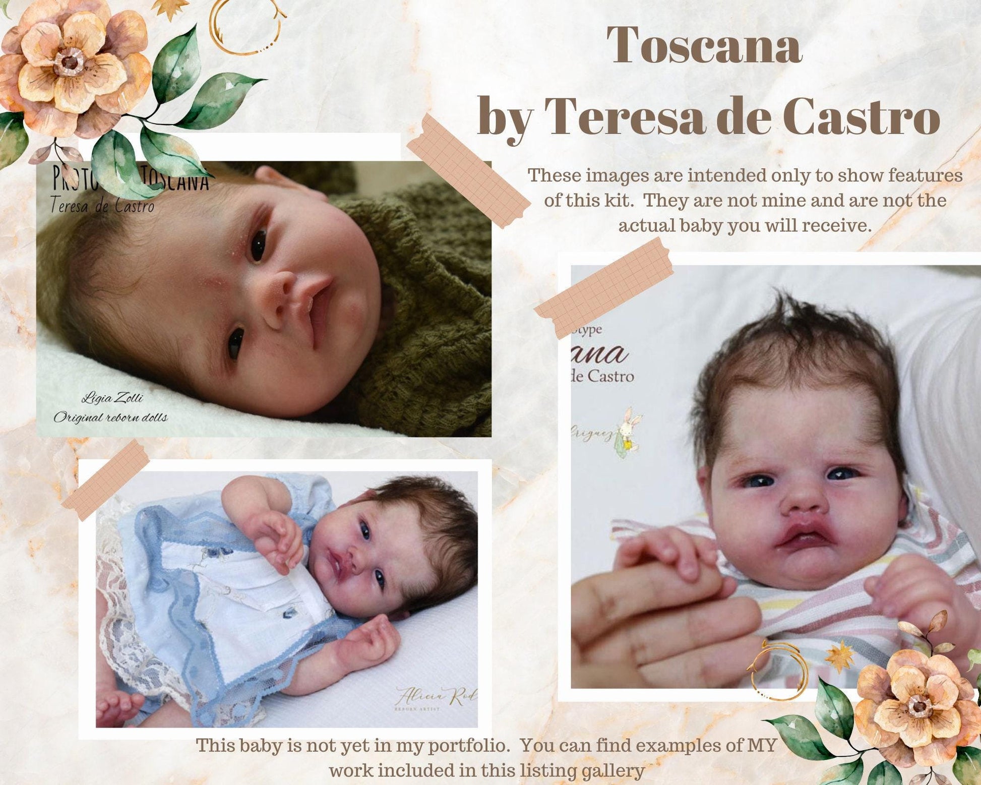 Attention Reborn Baby Collectors ~ Custom Tuscany by Teresa de Castro (17"+Full Limbs)