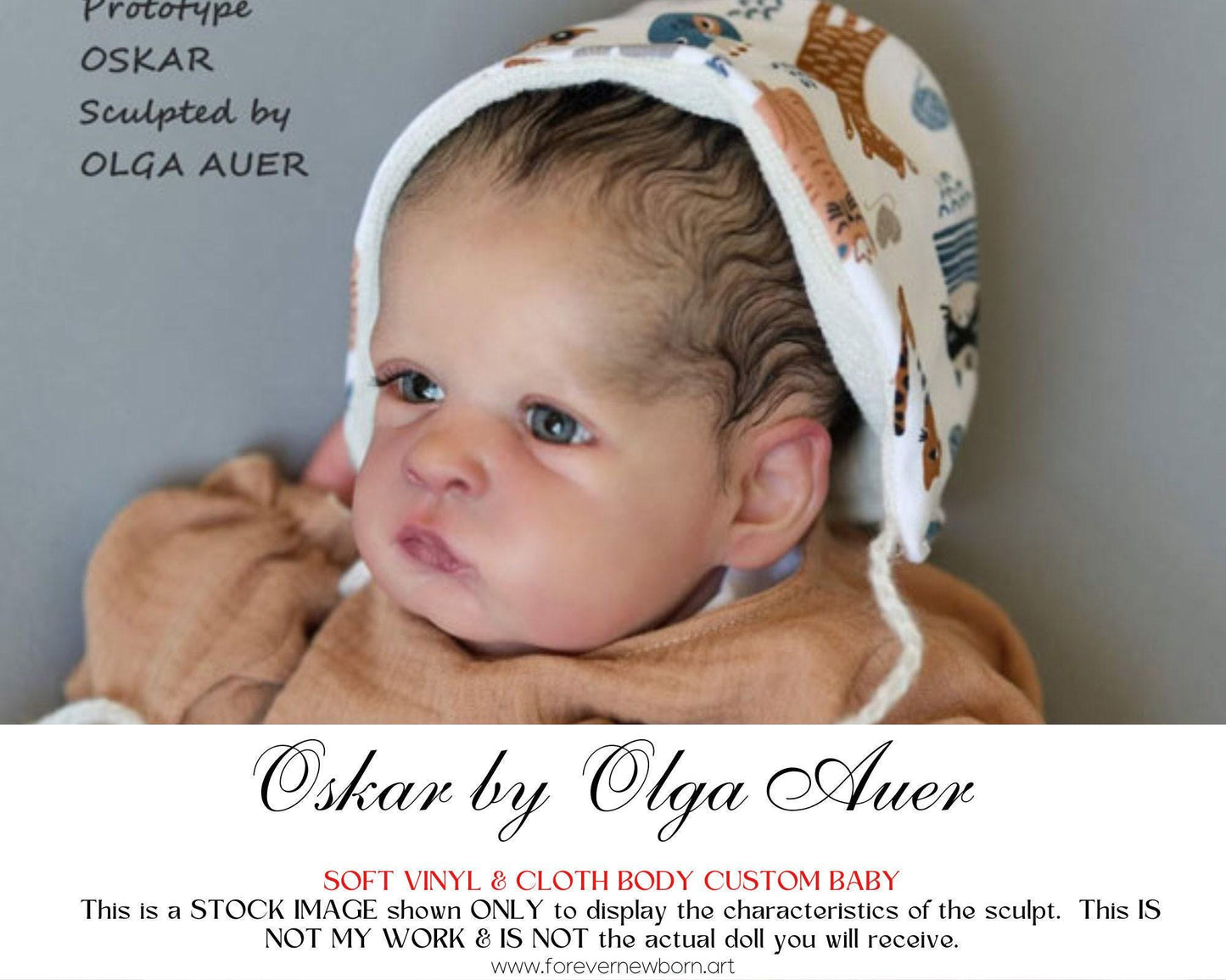 Free Baby Offer ~ Reborn Doll Sale ~ Custom Baby Oskar by Olga Auer (21"+Full Limbs)