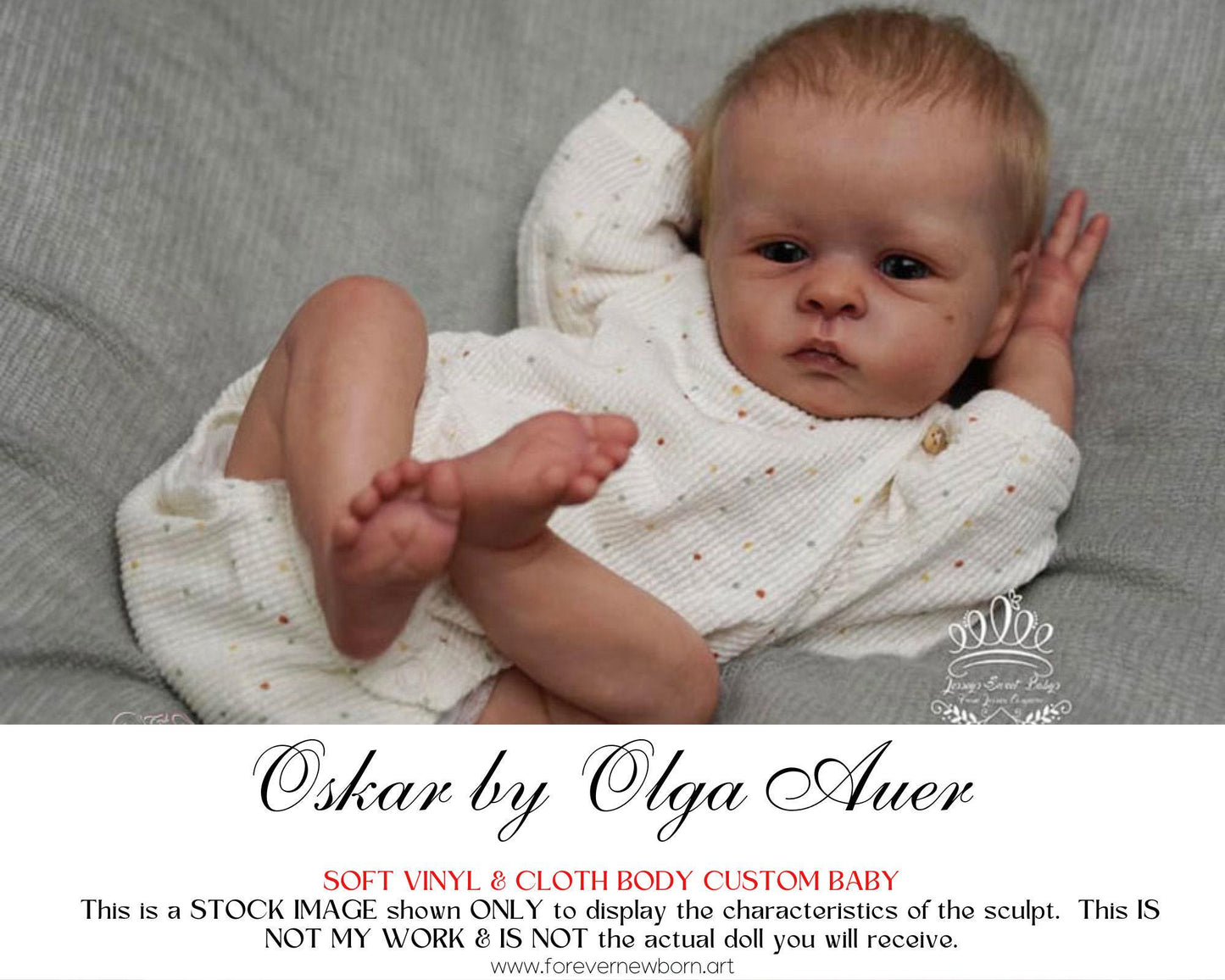 Free Baby Offer ~ Reborn Doll Sale ~ Custom Baby Oskar by Olga Auer (21"+Full Limbs)