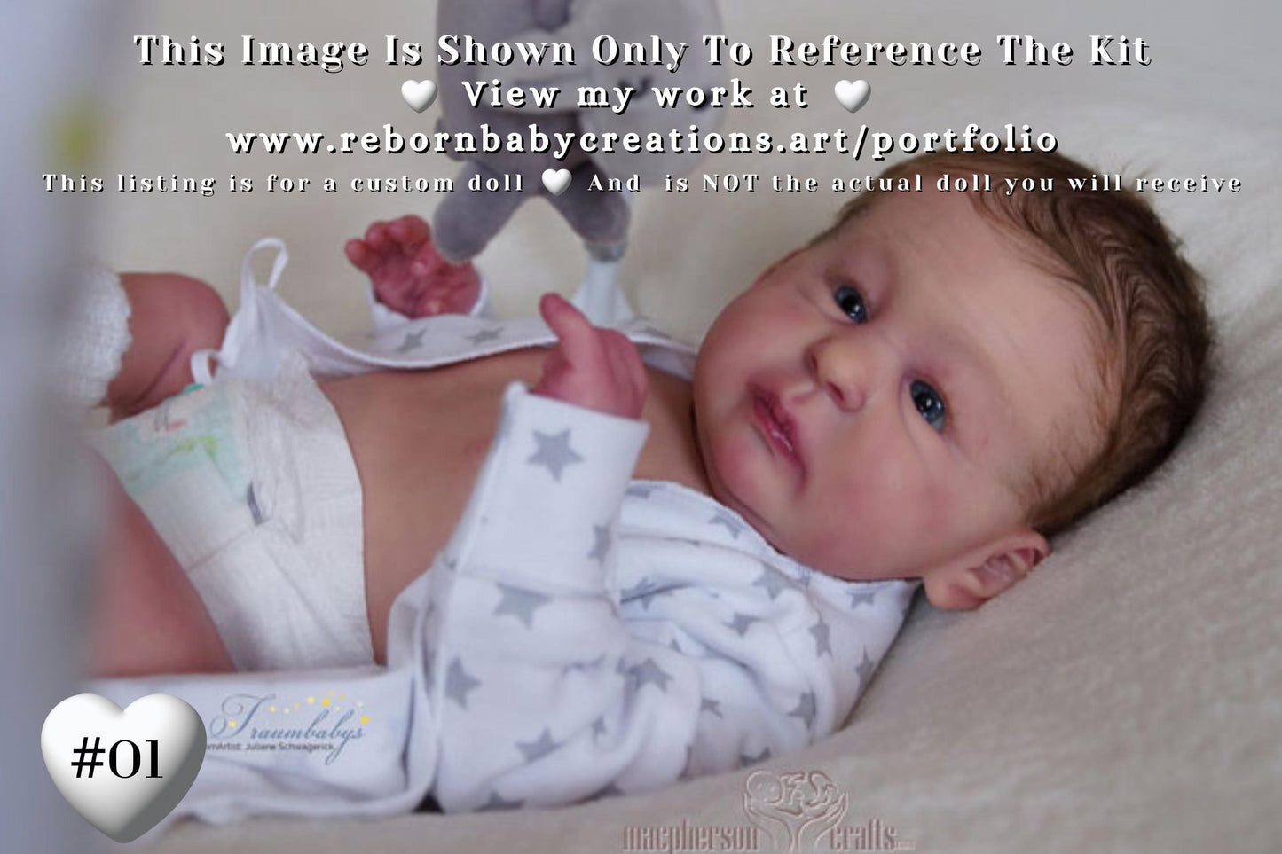 Lifelike Reborn Doll Marcy by Marina Zeglarski (20 Inches + 3/4 Limbs)