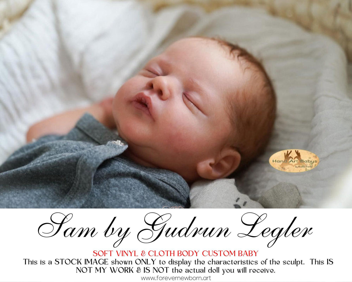 Reborn Baby **Hyper-Realistic** Reborn Doll Sam by Gudrun Legler (19"+Full Limbs)