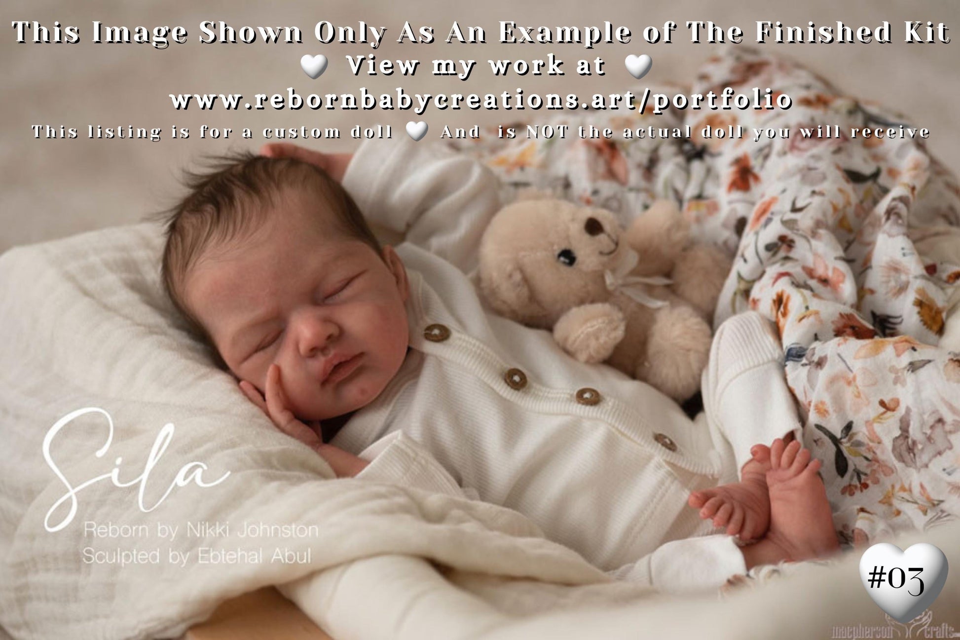 Extremely Realistic Reborn Baby Doll ~ CuStOm ReBoRn Sila by Ebtehal Abul (18"+Full Limbs) *NEW Release