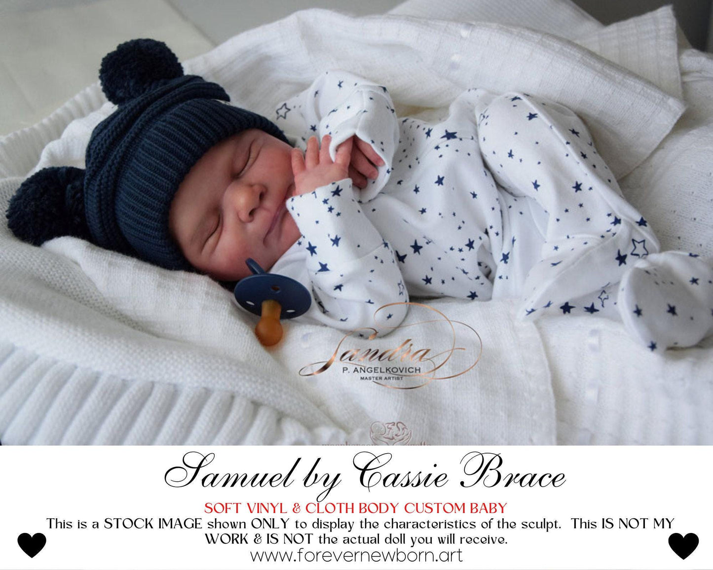 Reborn Baby **Hyper-Realistic** Reborn Doll Samuel by Cassie Brace (20"+Full Limbs)