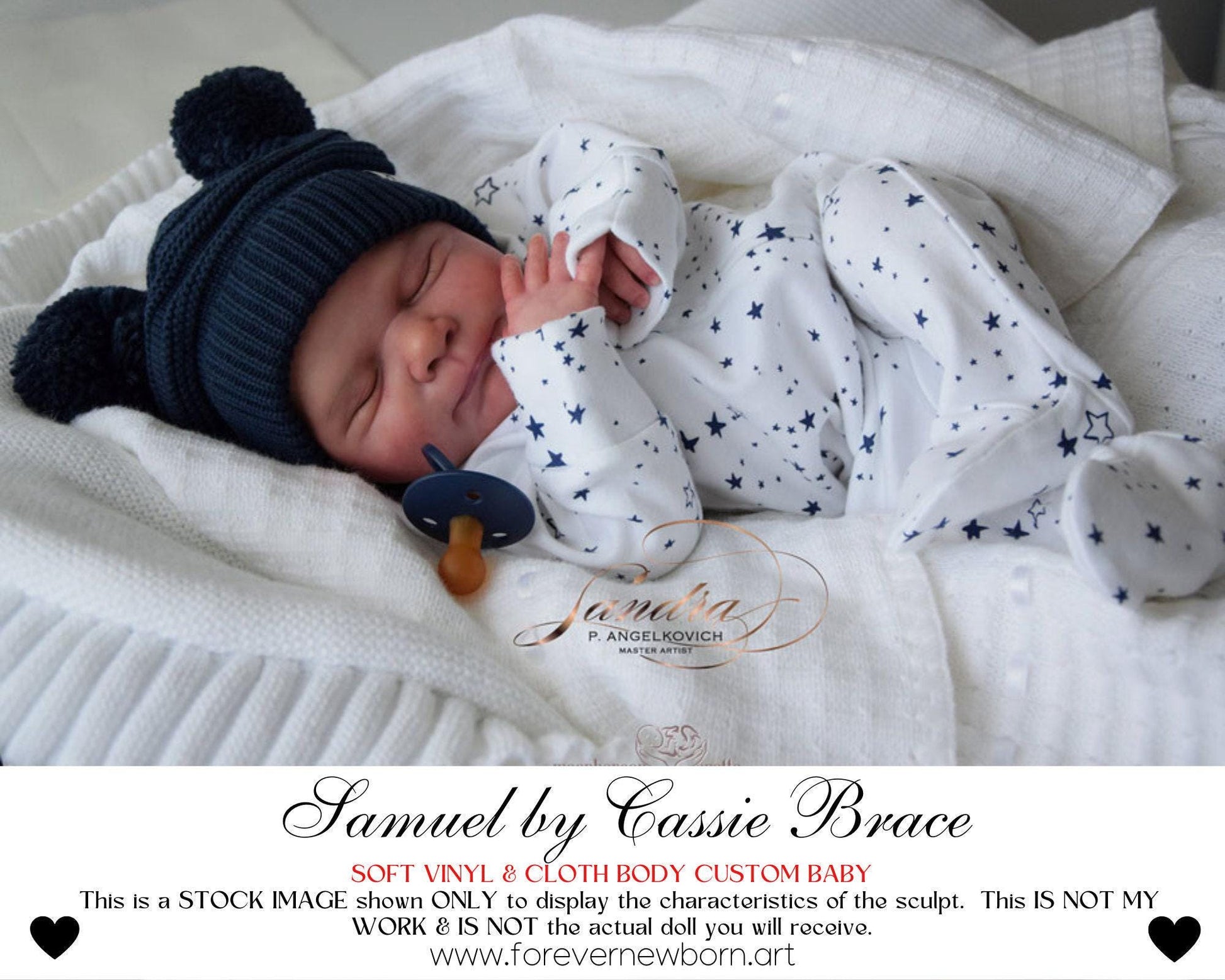 Reborn Baby **Hyper-Realistic** Reborn Doll Samuel by Cassie Brace (20"+Full Limbs)