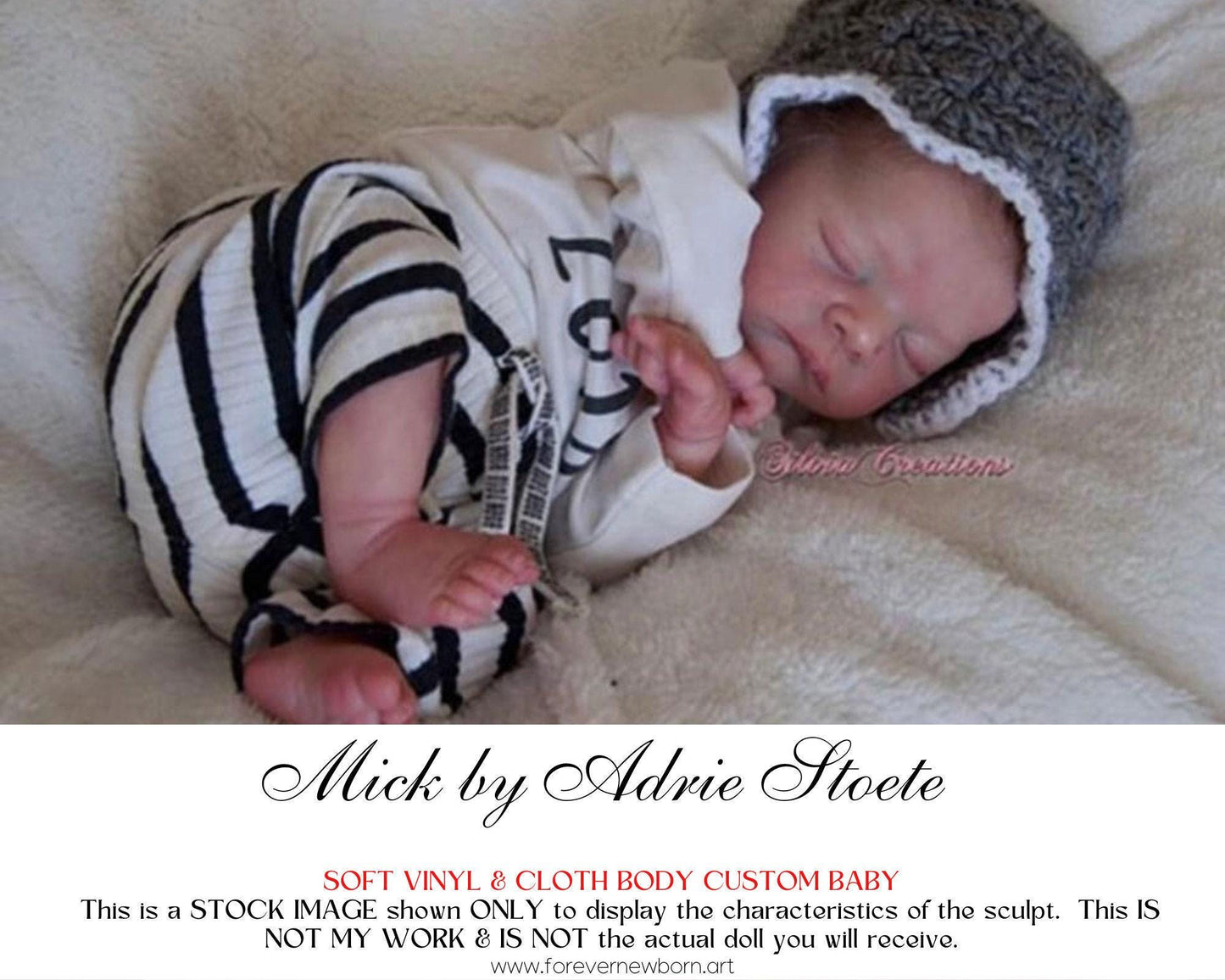 Lifelike Reborn Doll Mick by Adrie Stoete (16"+Full Limbs)