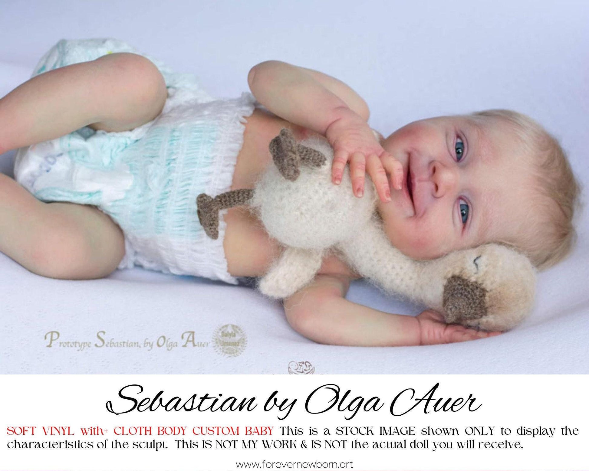 Reborn Baby **Hyper-Realistic** Reborn Doll Sebastian by Olga Auer (20"+Full Limbs)