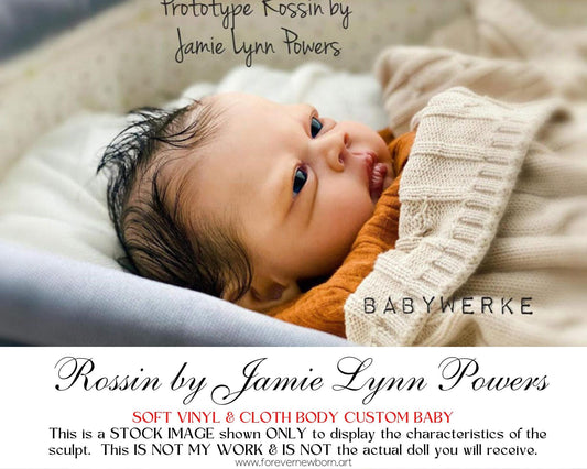 Reborn Baby **Hyper-Realistic** Reborn Doll Rossin by Jamie Lynn Powers (18"+Full Limbs)