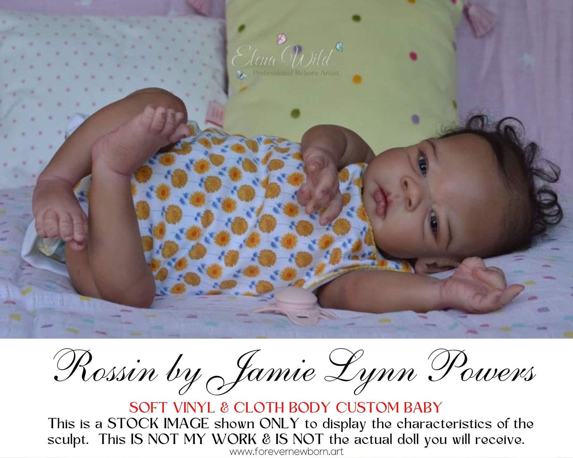 Reborn Baby **Hyper-Realistic** Reborn Doll Rossin by Jamie Lynn Powers (18"+Full Limbs)