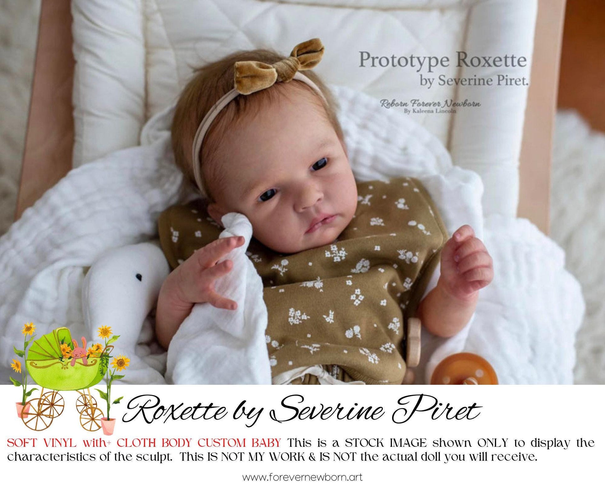 Reborn Baby **Hyper-Realistic** Reborn Doll Roxette by Severine Piret (20"+Full Limbs)