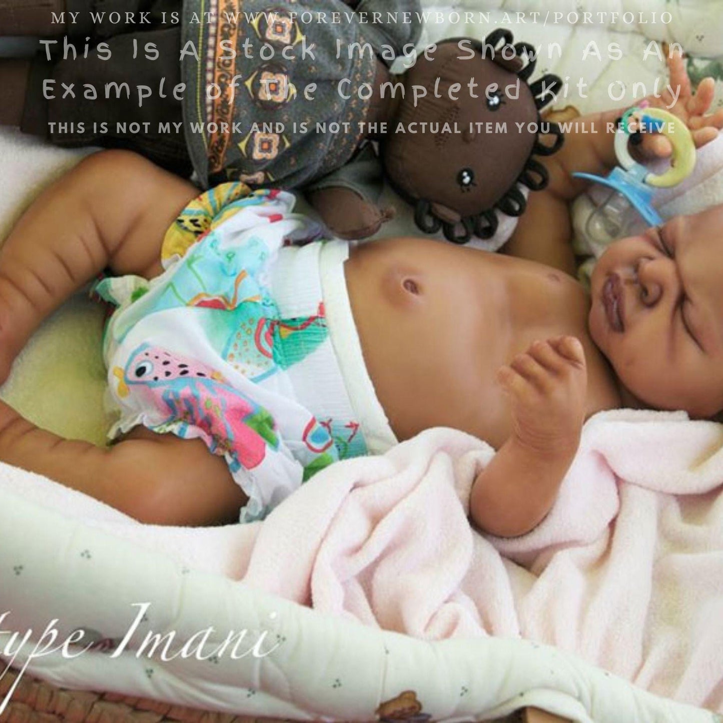Amazing Hyper-Realistic Reborn Custom Doll Imani by Adrie Stoete (18"+Full Limbs)