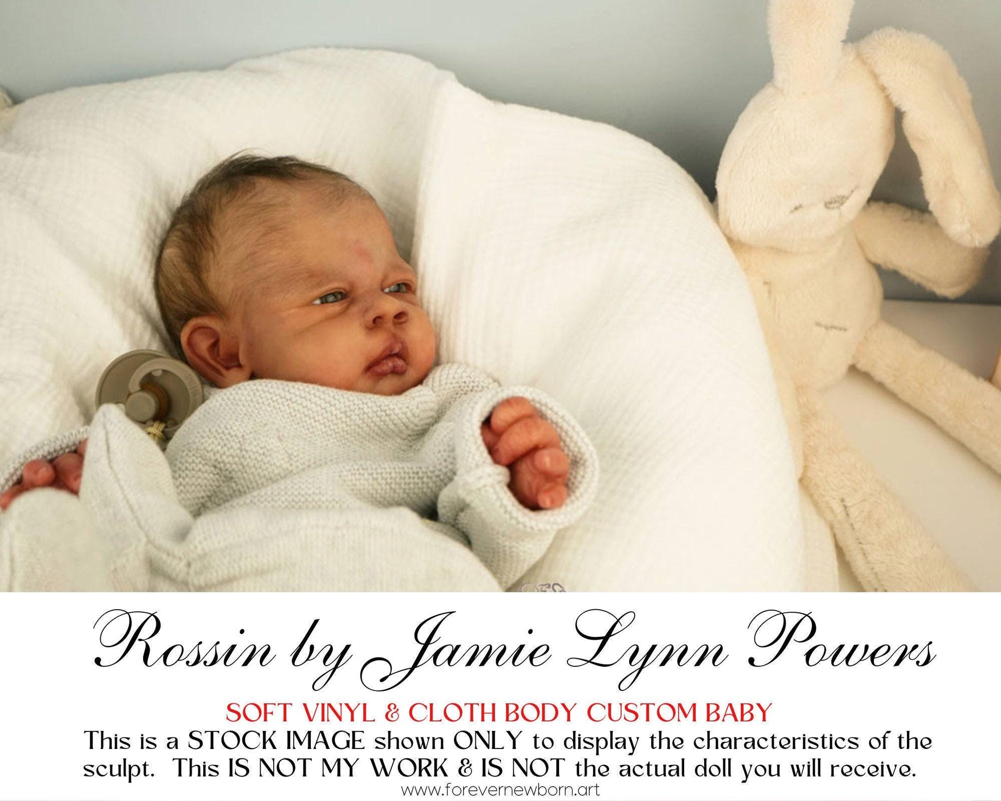 Reborn Baby **Hyper-Realistic** Reborn Doll Rossin by Jamie Lynn Powers (18"+Full Limbs)
