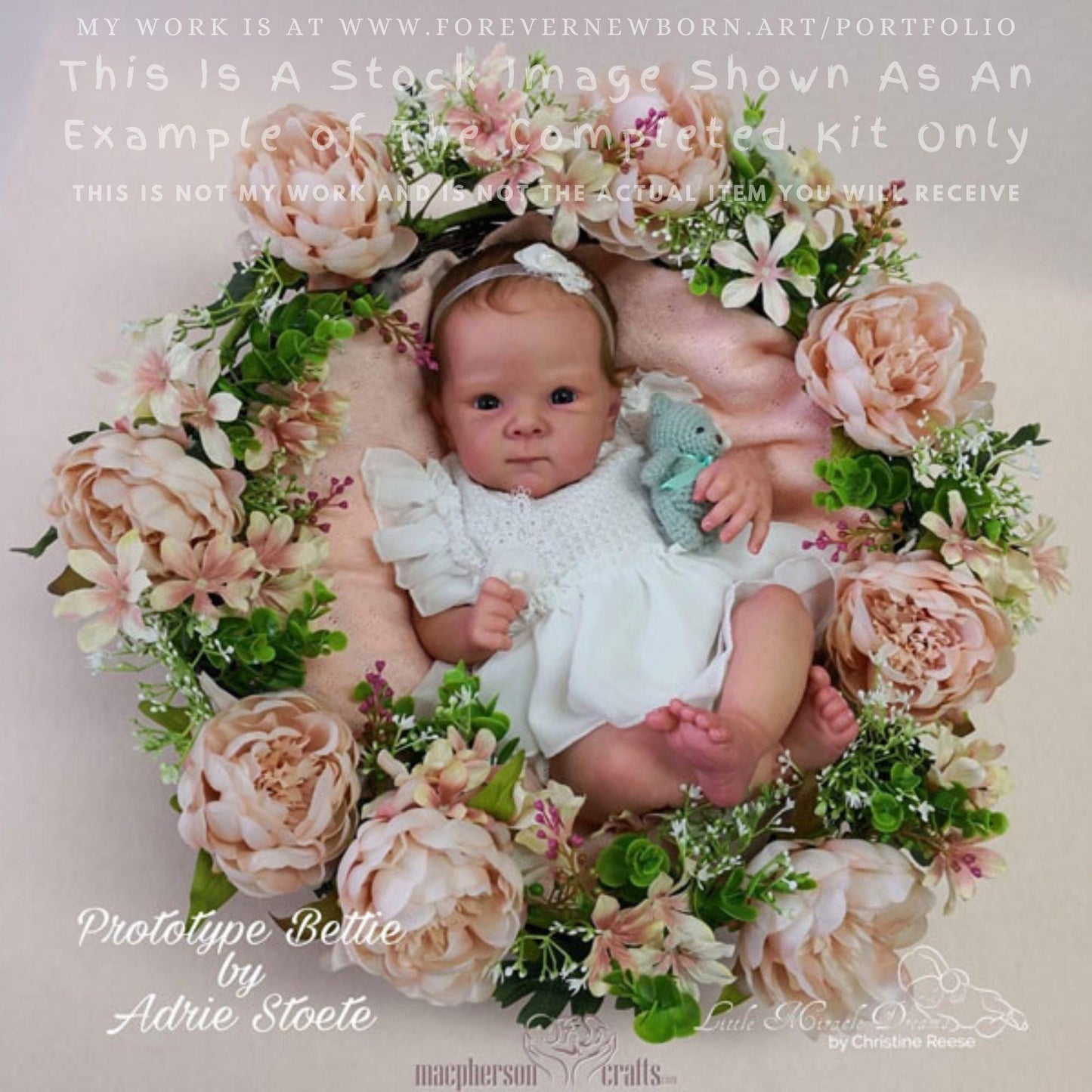 Reborn Baby **Hyper-Realistic** Reborn Doll Bettie By Adrie Stoete (19"+Full Limbs)