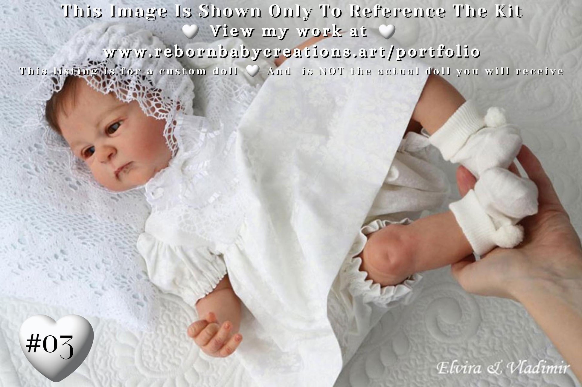 Reborn Baby **Hyper-Realistic** Reborn Doll Seraphina by Elisa Marx (19" + 3/4 Arms Full Legs)