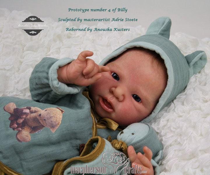 Reborn Baby **Hyper-Realistic** Reborn Doll Billy by Adrie Stoete (18" Full Limbs)