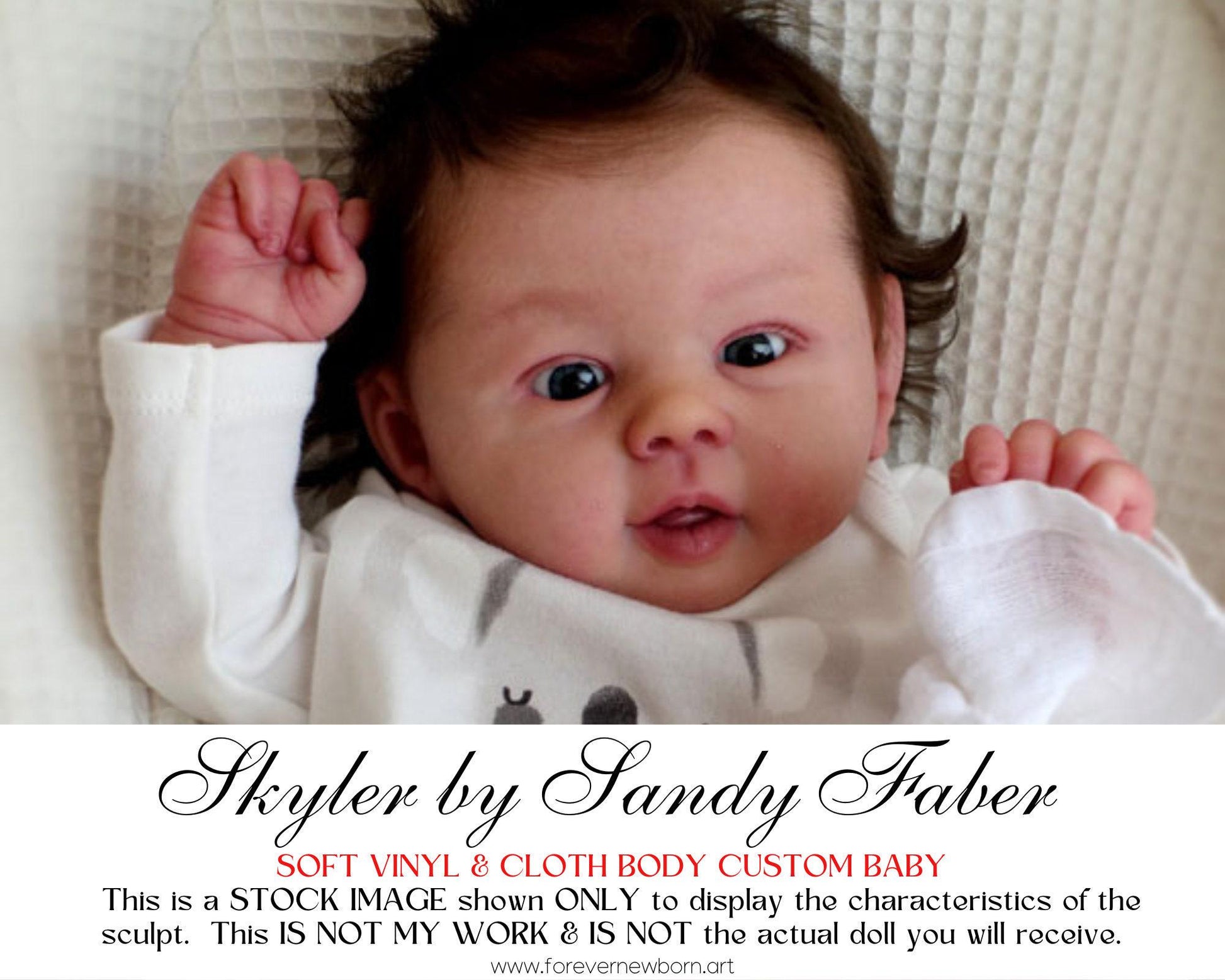 Reborn Baby **Hyper-Realistic** Reborn Doll Skyler by Sandy Faber (20"+Full Limbs)