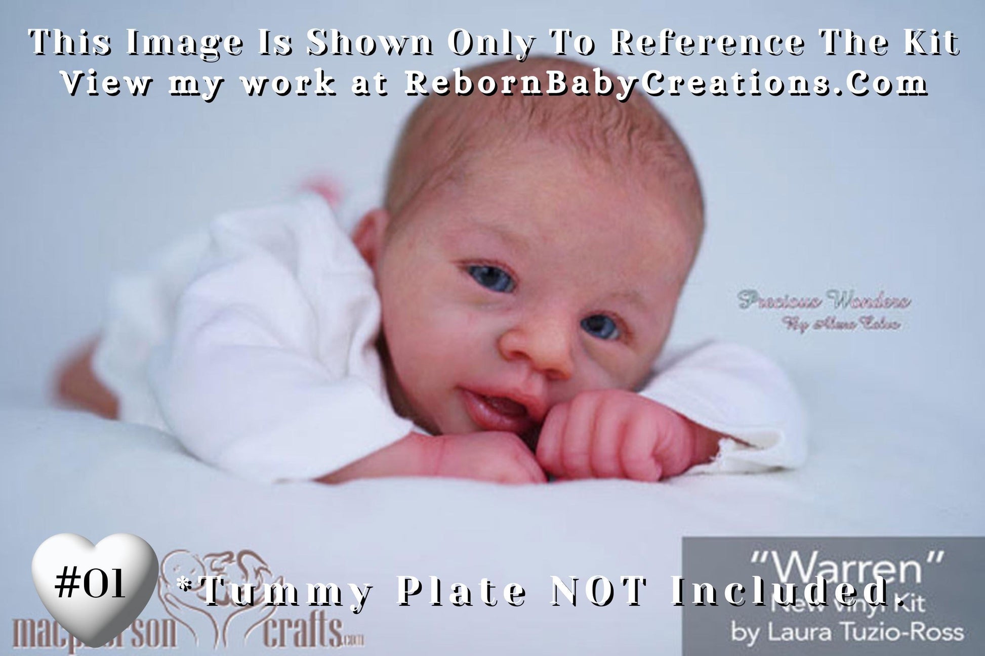 Reborn Baby **Hyper-Realistic** Reborn doll Warren by Laura Tuzio Ross (17"+ Full Limbs)