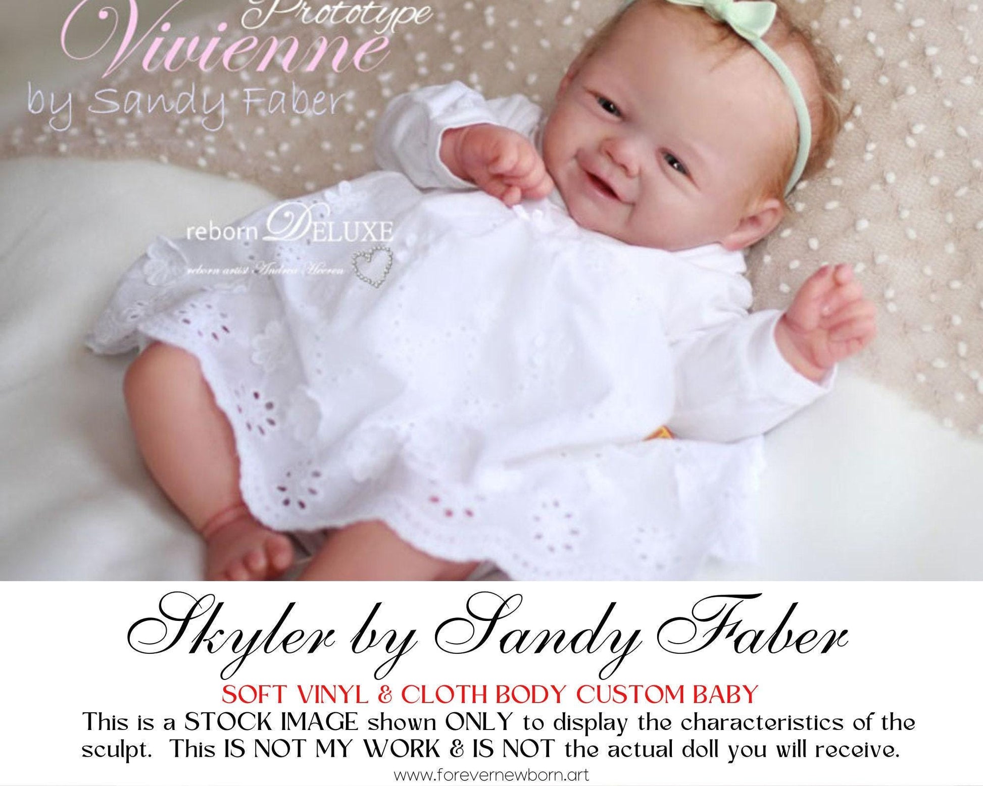 Reborn Baby **Hyper-Realistic** Reborn Doll Skyler by Sandy Faber (20"+Full Limbs)