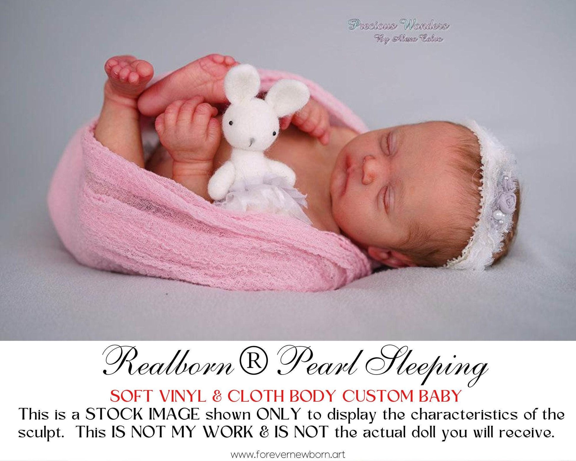 Reborn Baby **Hyper-Realistic** Reborn Doll Realborn® Pearl Asleep (18"+Full Limbs)