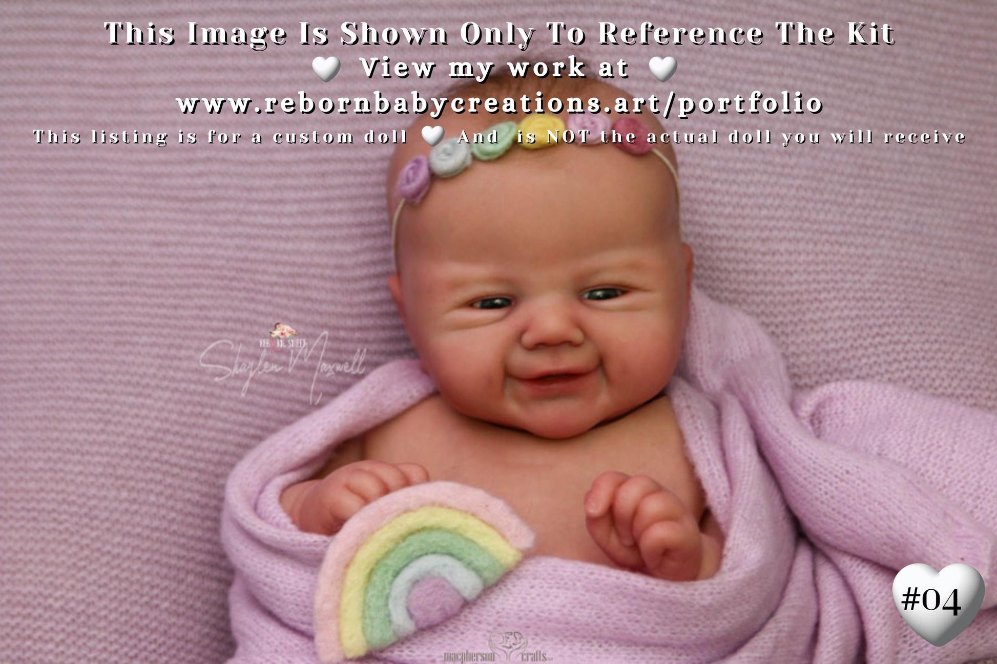 Last One Available ~ Custom Reborn Baby Doll Vivienne by Sandy Faber (20"+ Full Limbs)