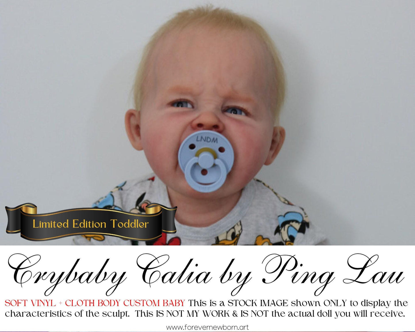 Reborn Baby **Hyper-Realistic** Reborn Doll Crybaby Calia by Ping Lau (28"+Full Limbs)