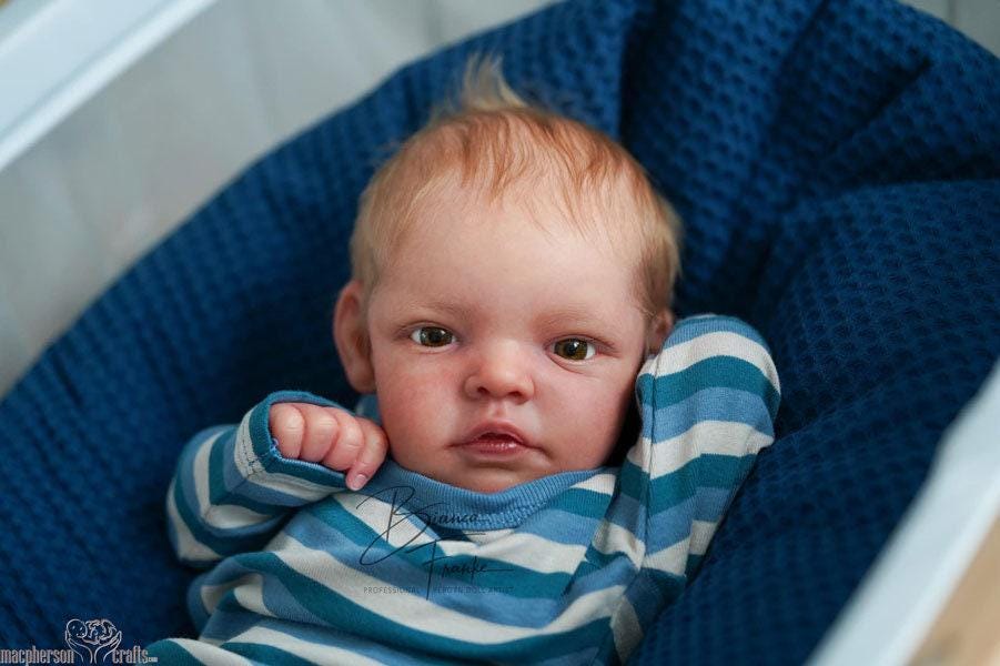 Reborn Baby **Hyper-Realistic** Reborn Doll Cayden by Bonnie Sieben (20" Full Limbs)