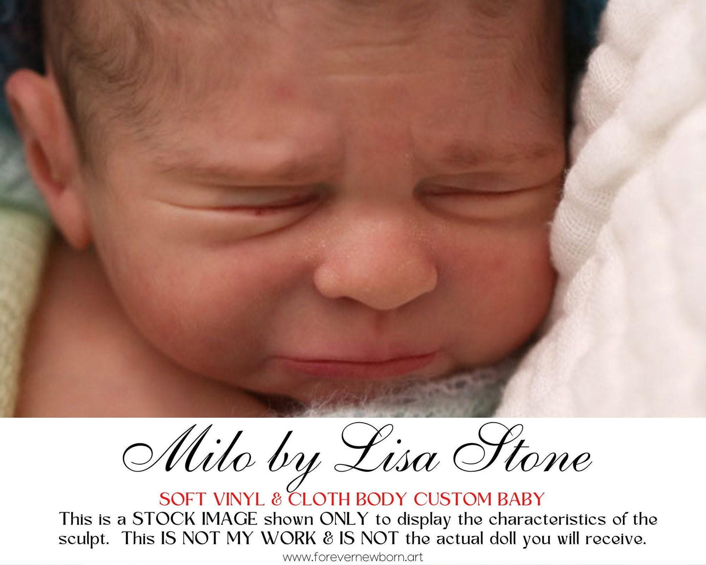 Free Baby Offer ~ Reborn Doll Sale ~ Custom Baby PREEMIE Milo by Lisa Stone (16"+Full Limbs)